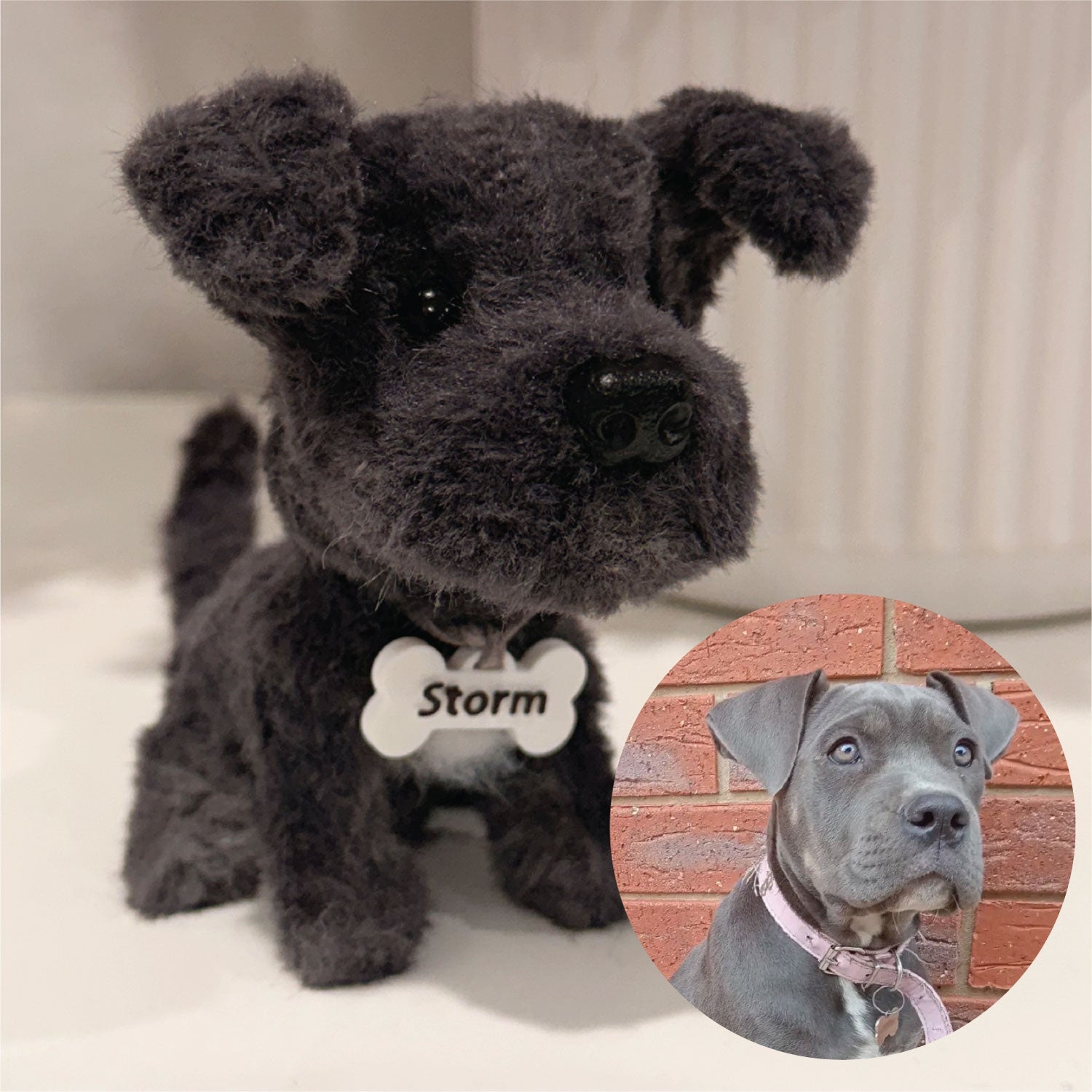 Custom Dog Replica from Photo, Poseable Art Doll, Pet Memorial Keepsake - Handmade Soft Sculpture, Personalised Plushie Ornament