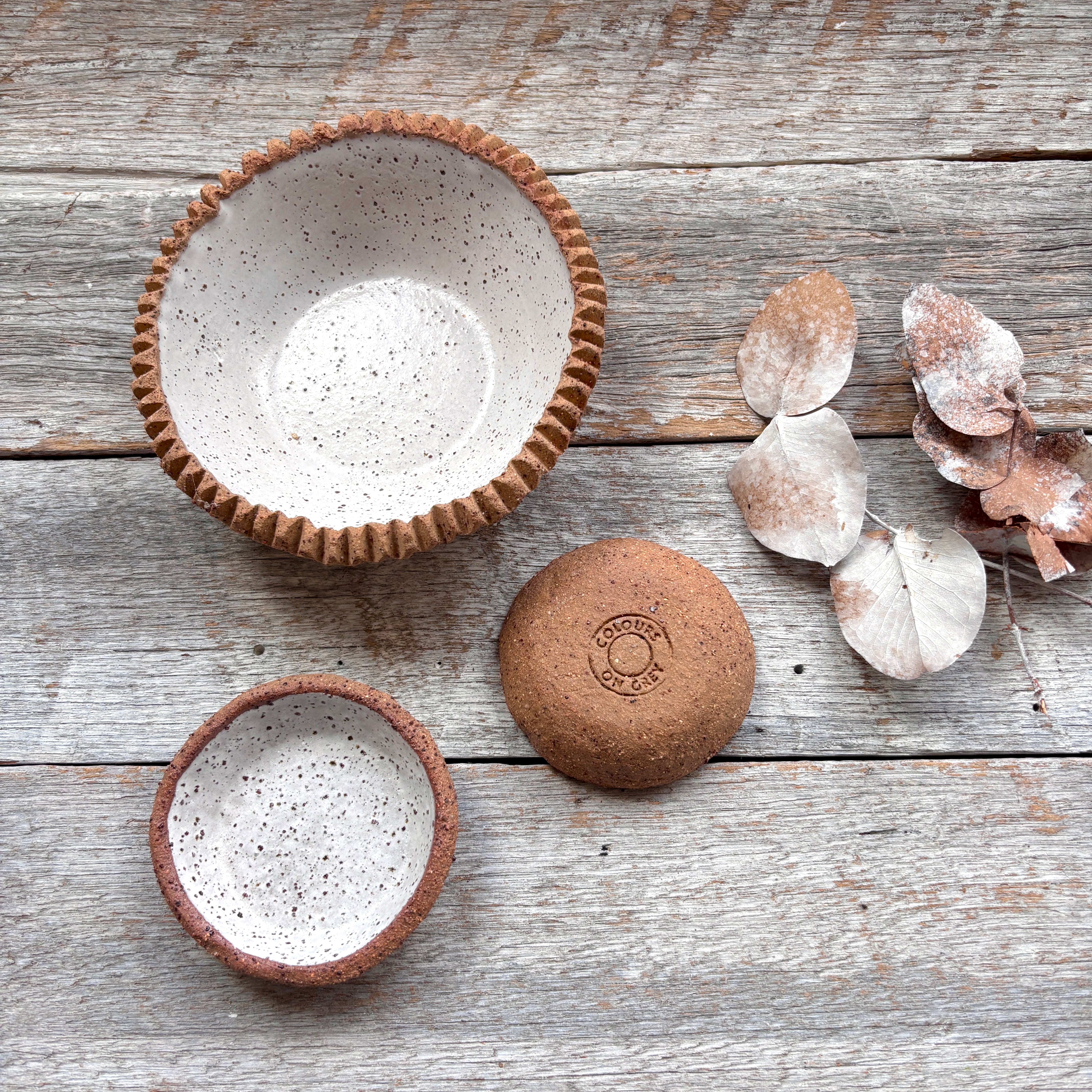 Rustic Ceramic Bowl & Dishes | Set of 3 | SPRING SALE BUNDLE No.8