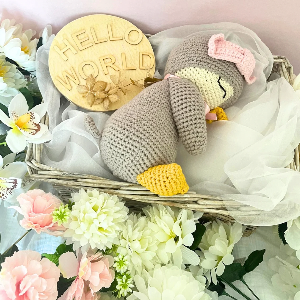 Handmade Crochet Penguin Baby Gift Set | Crochet Penguin Soft Toy Penguin Teether