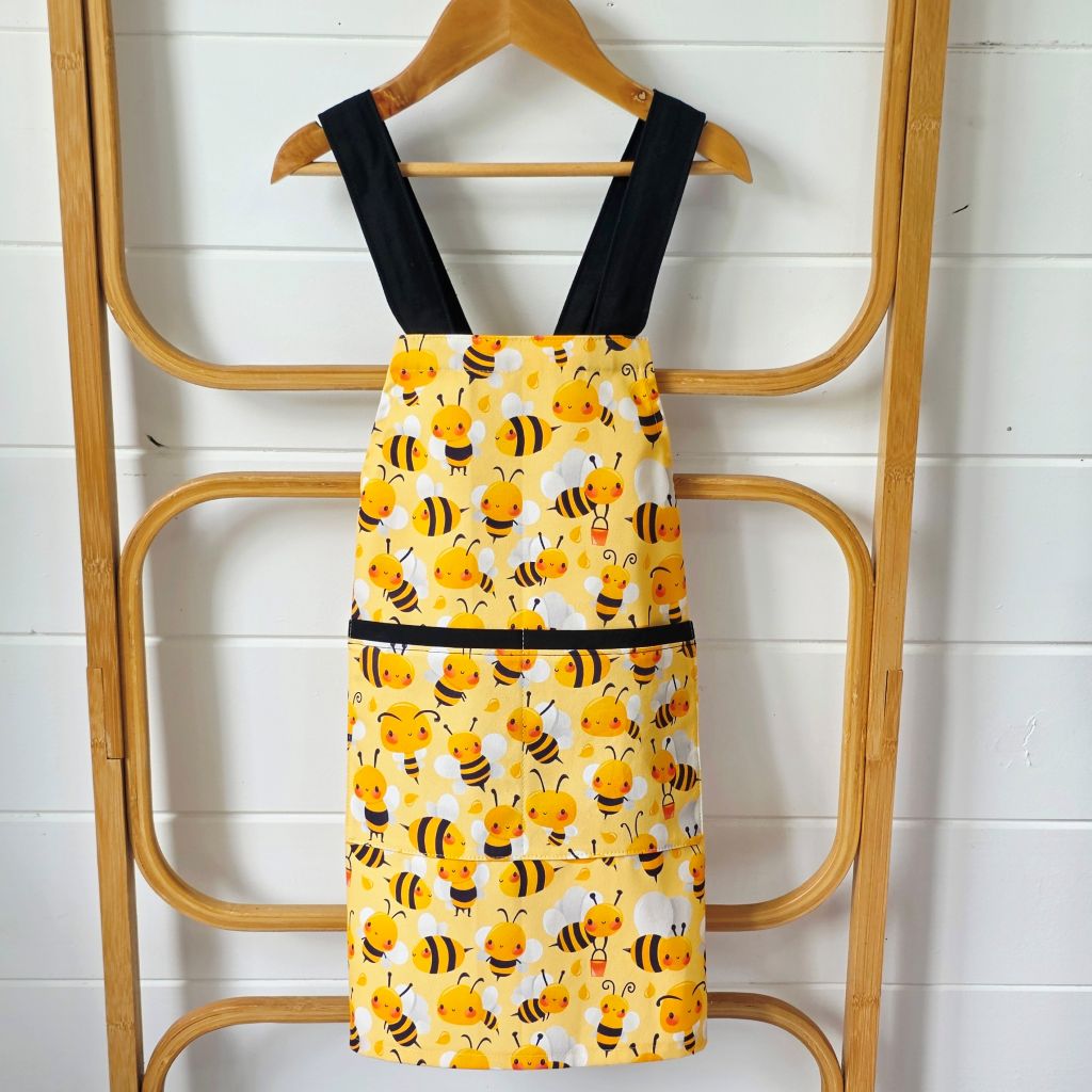 Handmade Children's Apron | Kids Cooking & Craft Apron | Adjustable Cross-Back Straps | 100% Cotton