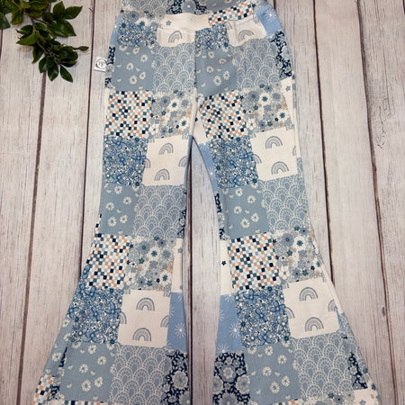 Kid's Patchwork Flare Pants- Size 4