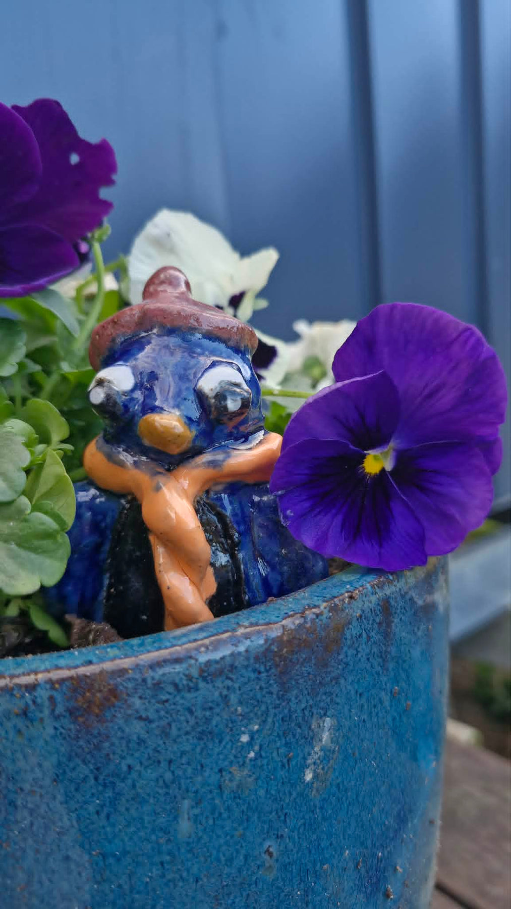 Small Penguin Wearing Beanie Sculpture.