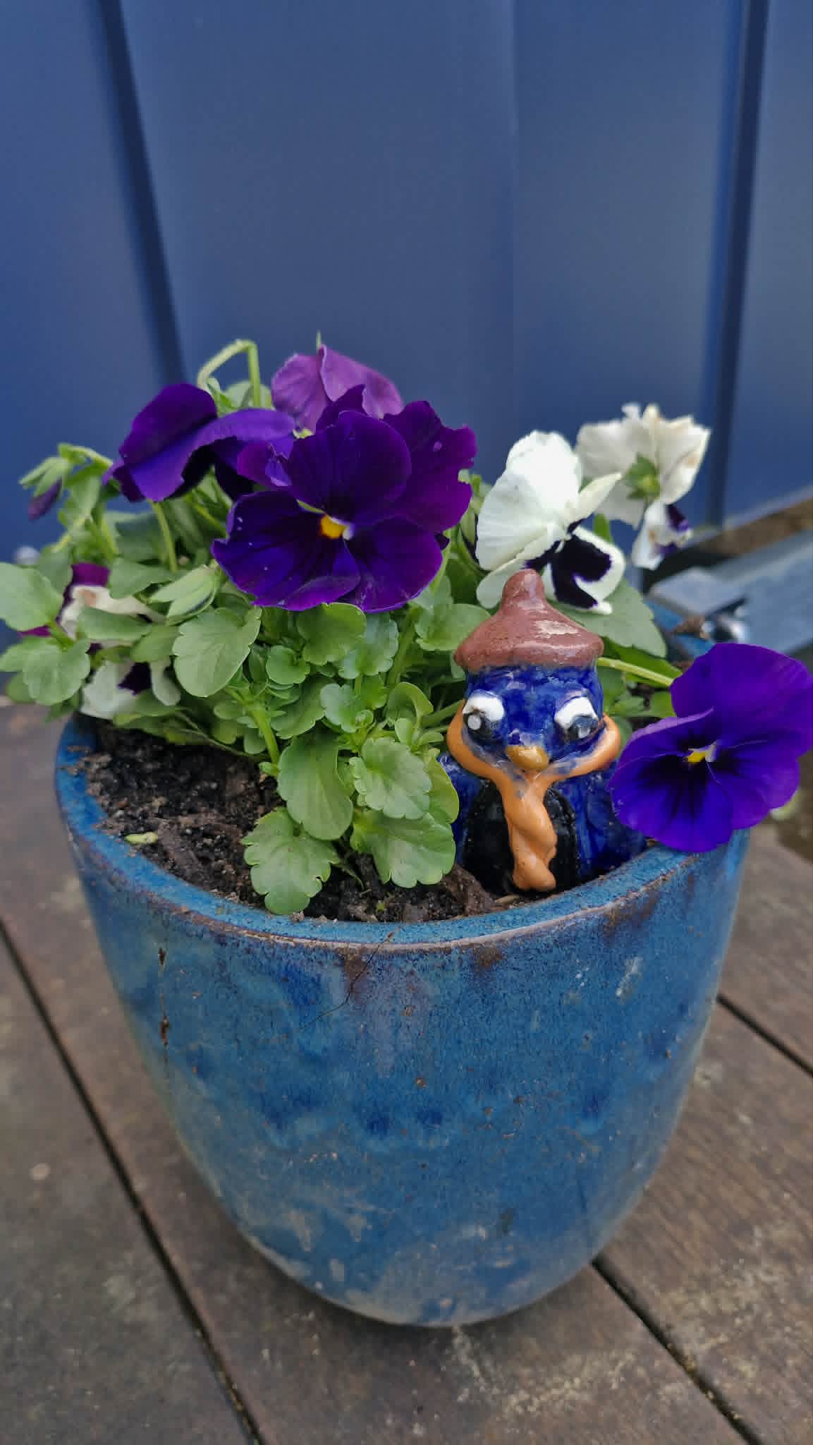 Small Penguin Wearing Beanie Sculpture.