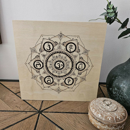 Wood Art Piece - The Mandala Series - 'Chakra Mandala'