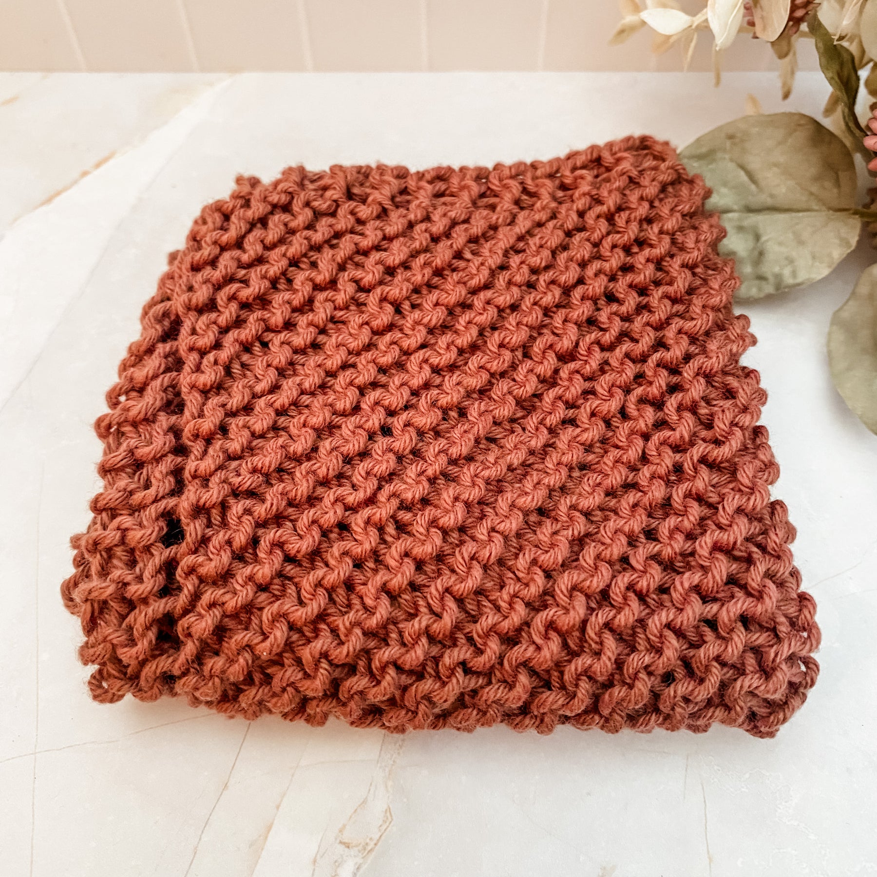 Handmade 100% Cotton Knitted Face or Dish Cloth