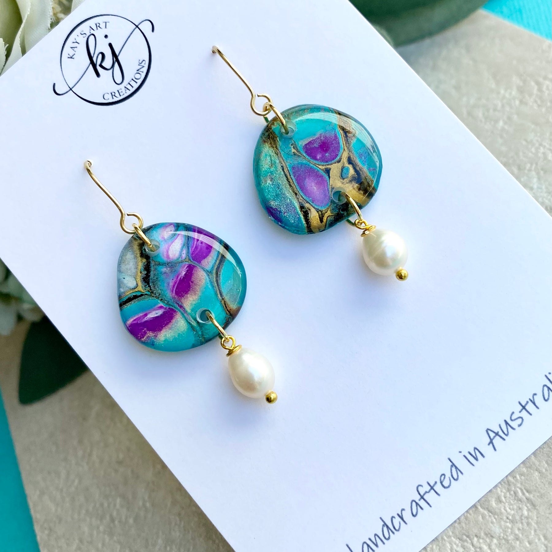 Stunning Freshwater Pearls and Art Earrings