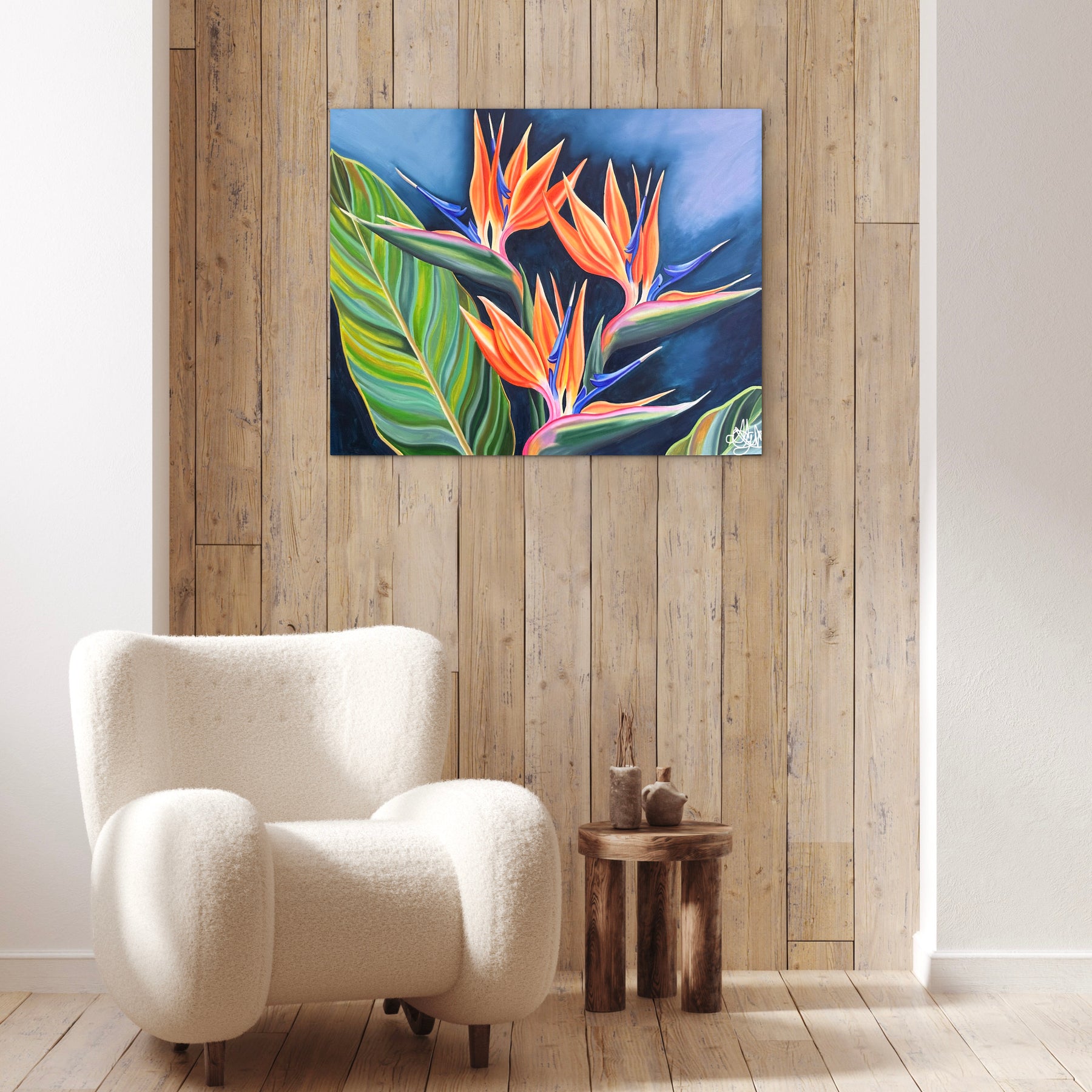 Tropical Radiance - Bird of Paradise Original Oil Painting - Hand Painted