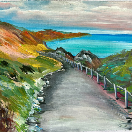 Great ocean road, original painting, signed, framed, ready to hang 40x50cm