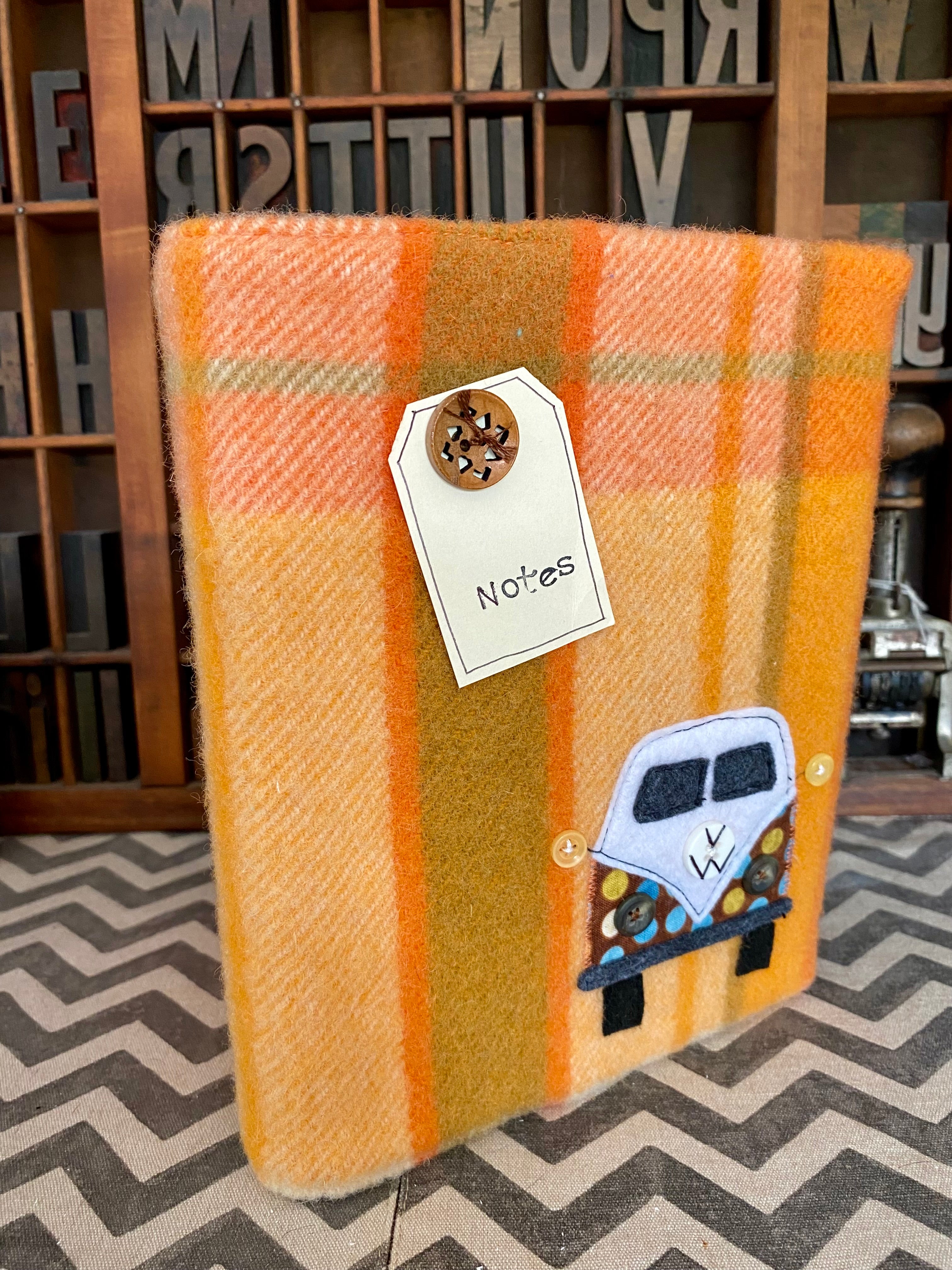 A5 Upcycled Notebook Kombi - Orange