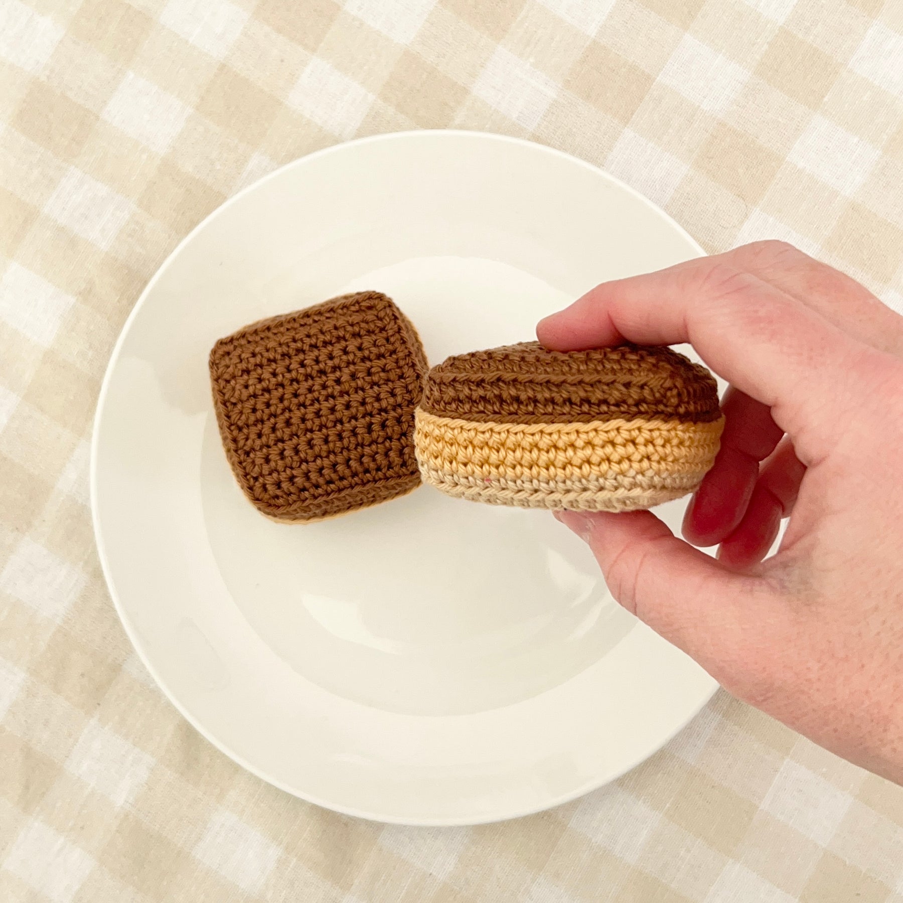 Lamington| Cookie | Vanilla slice | Caramel slice | Jelly slice | Crochet Pretend Play Food | Made to Order
