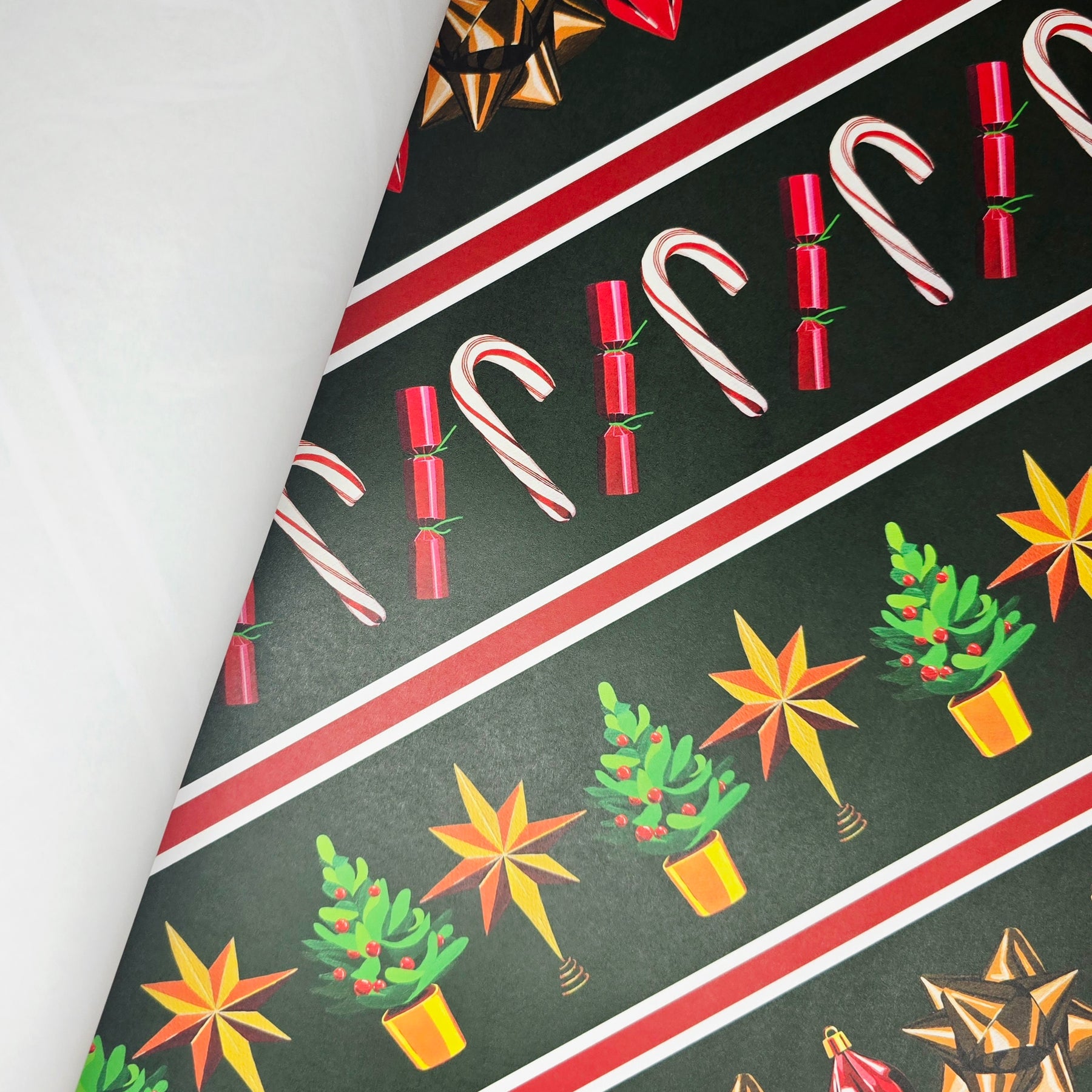 Christmas Ornaments Gift Wrap and Card Set