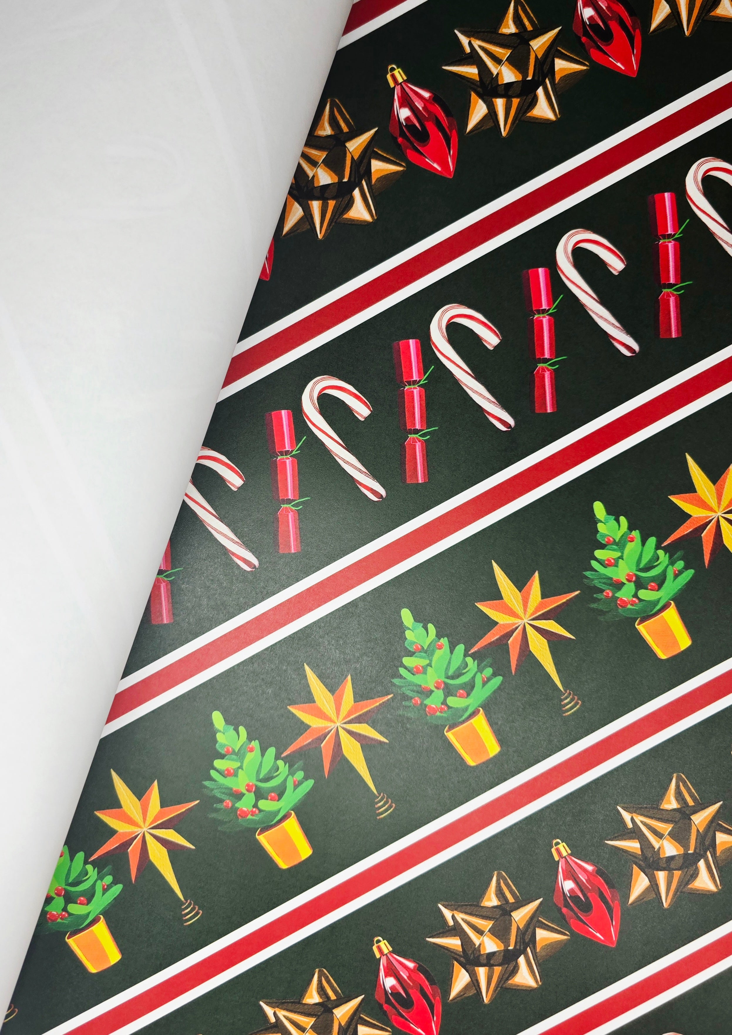 Christmas Ornaments Gift Wrap and Card Set