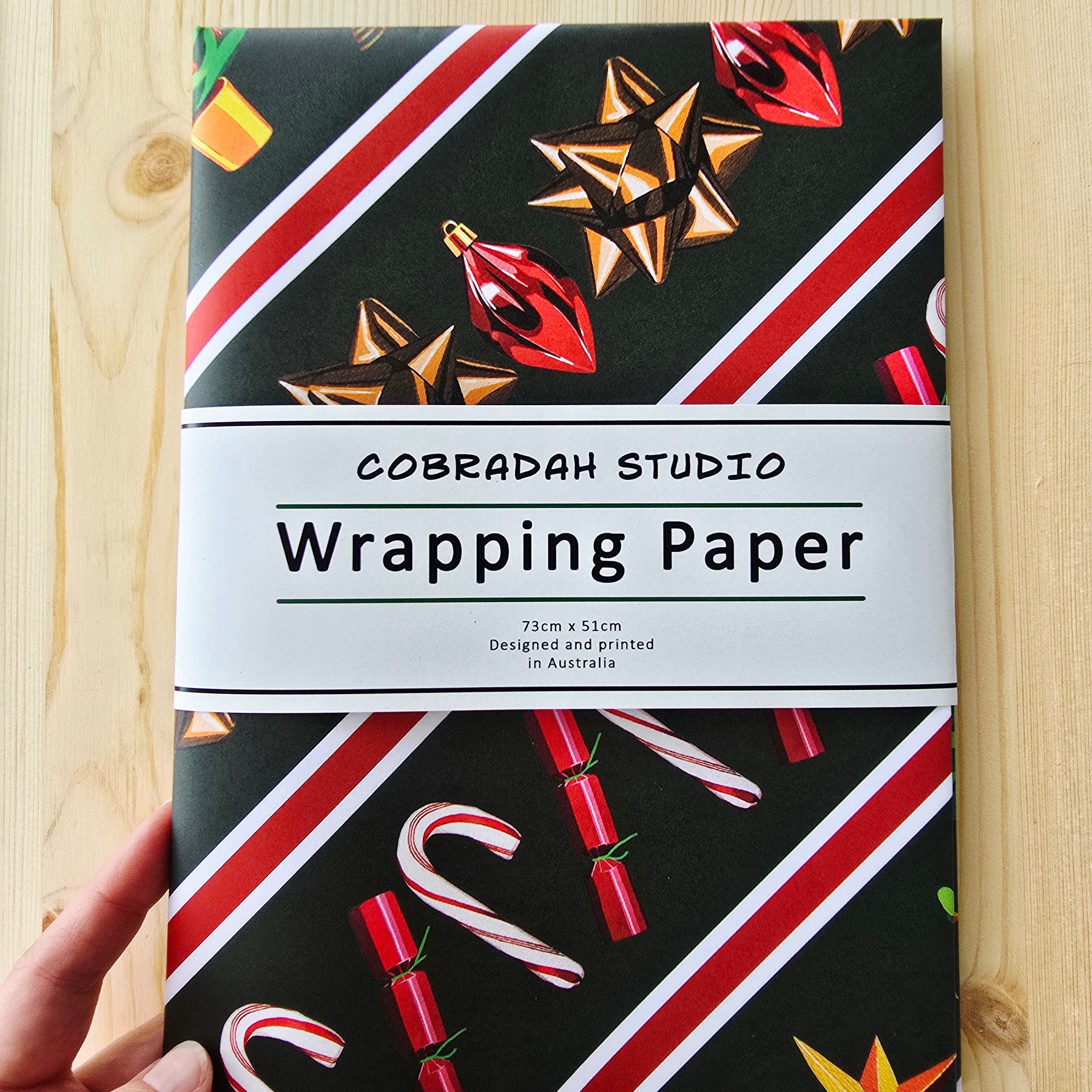 Christmas Ornaments Gift Wrap and Card Set