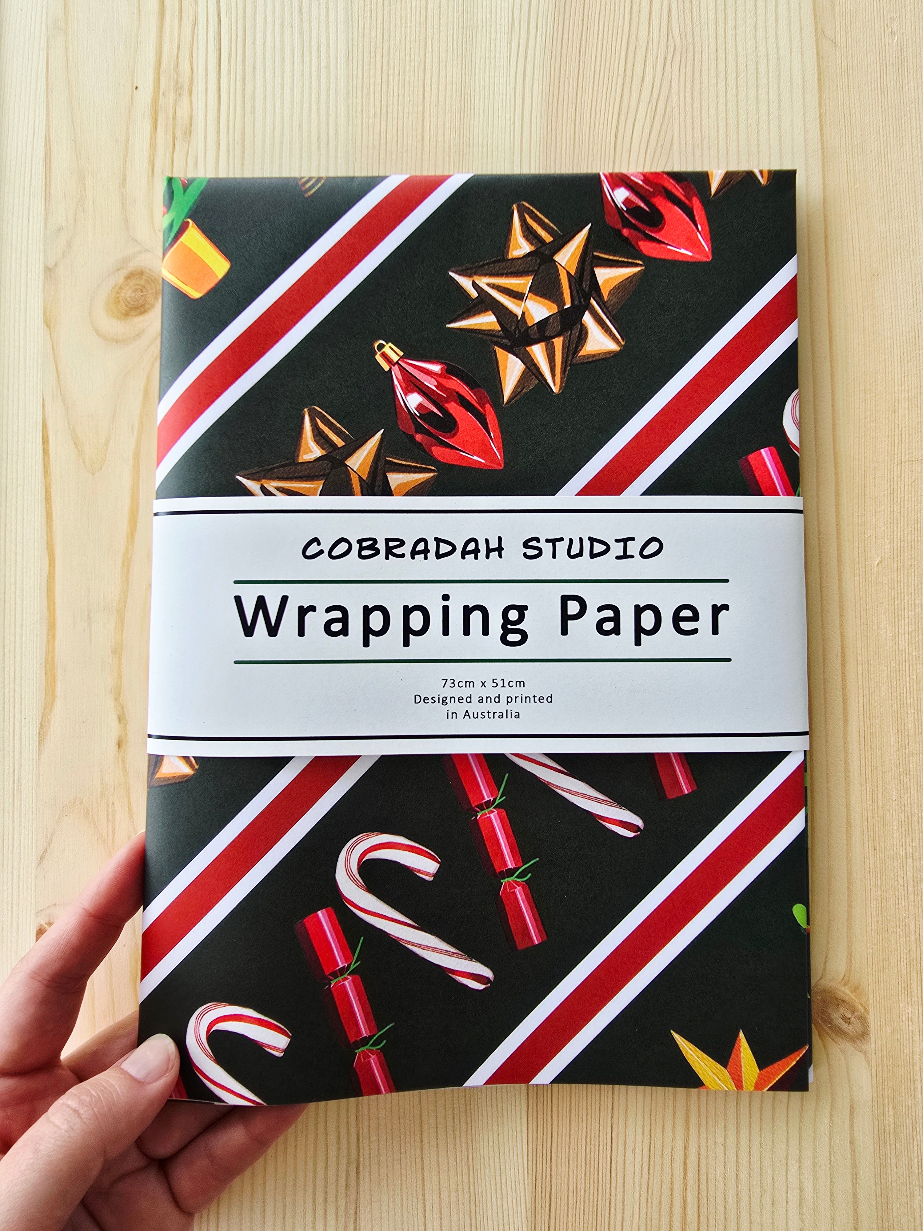 Christmas Ornaments Gift Wrap and Card Set