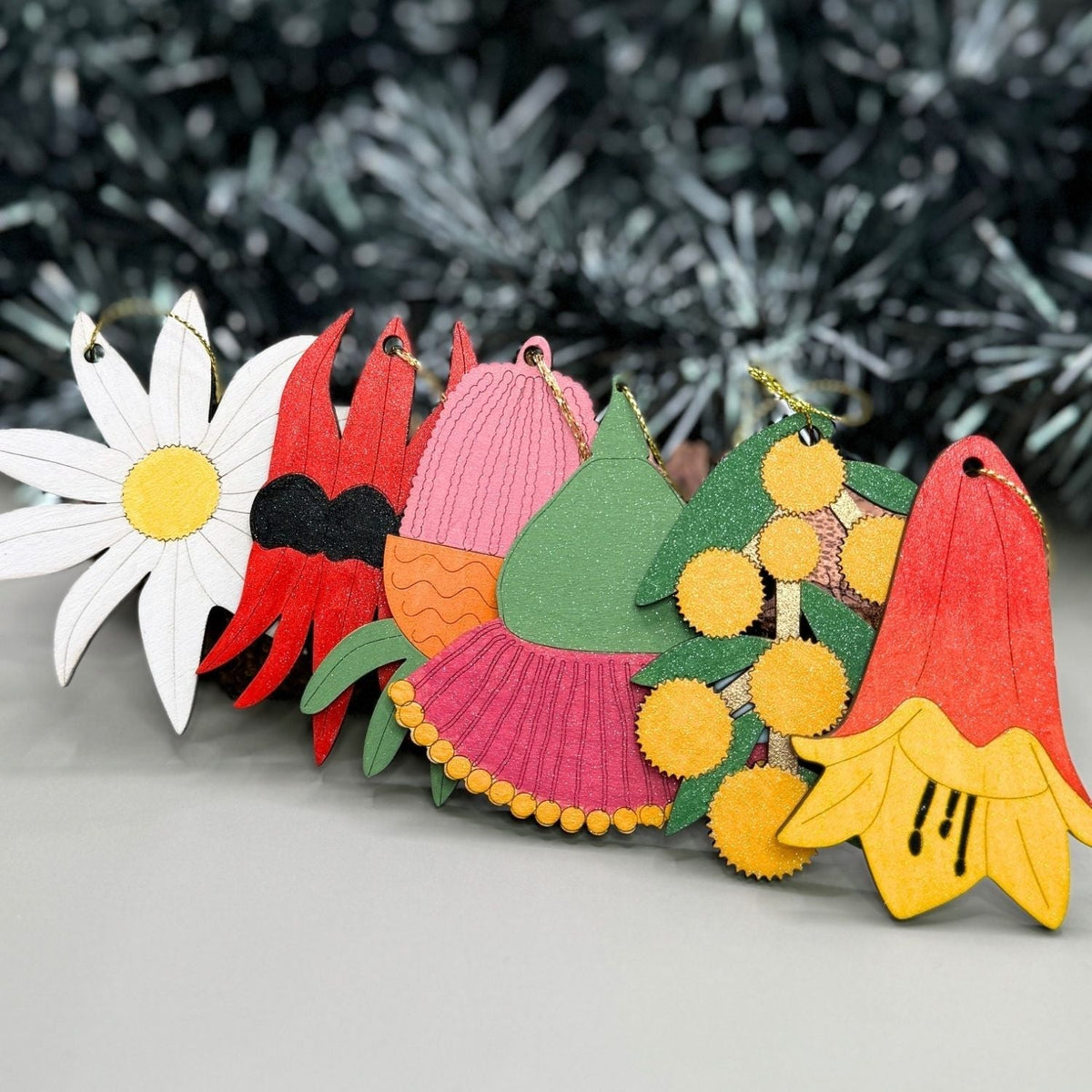 Sturt's Desert Pea Hand Painted Christmas Decoration