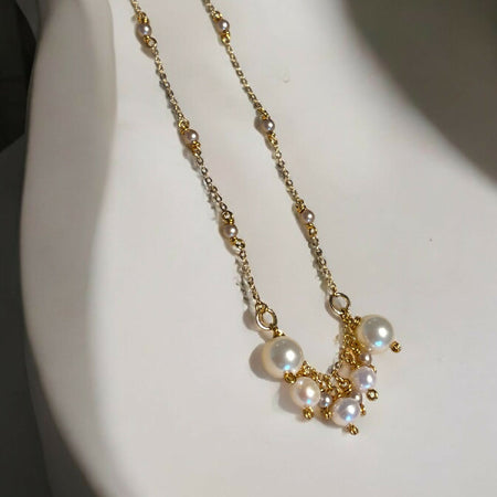 Gold Plated Pearl Necklace