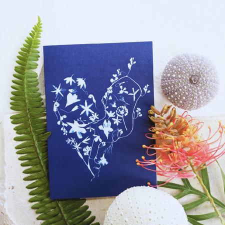 Greeting Cards ~ Cyanotype Art ~ Eco-Friendly ~100% Recycled Nature You Can See