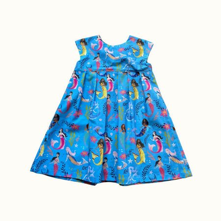 Girls dresses - mermaid patterned fabric