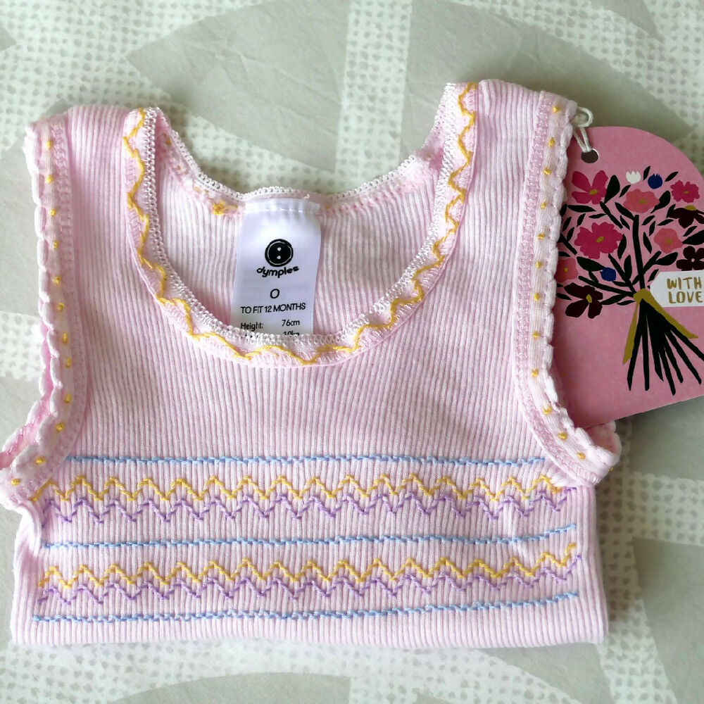 Baby-girl-singlet-smocked-pink-0