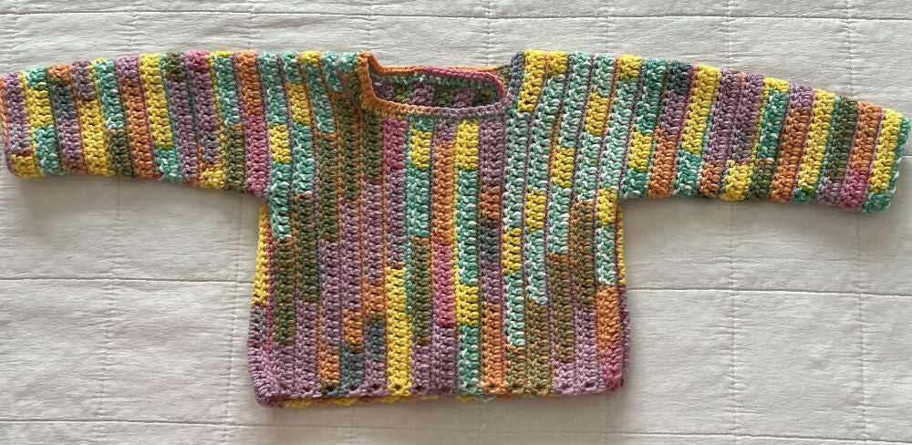 Crochet Baby Rainbow Top