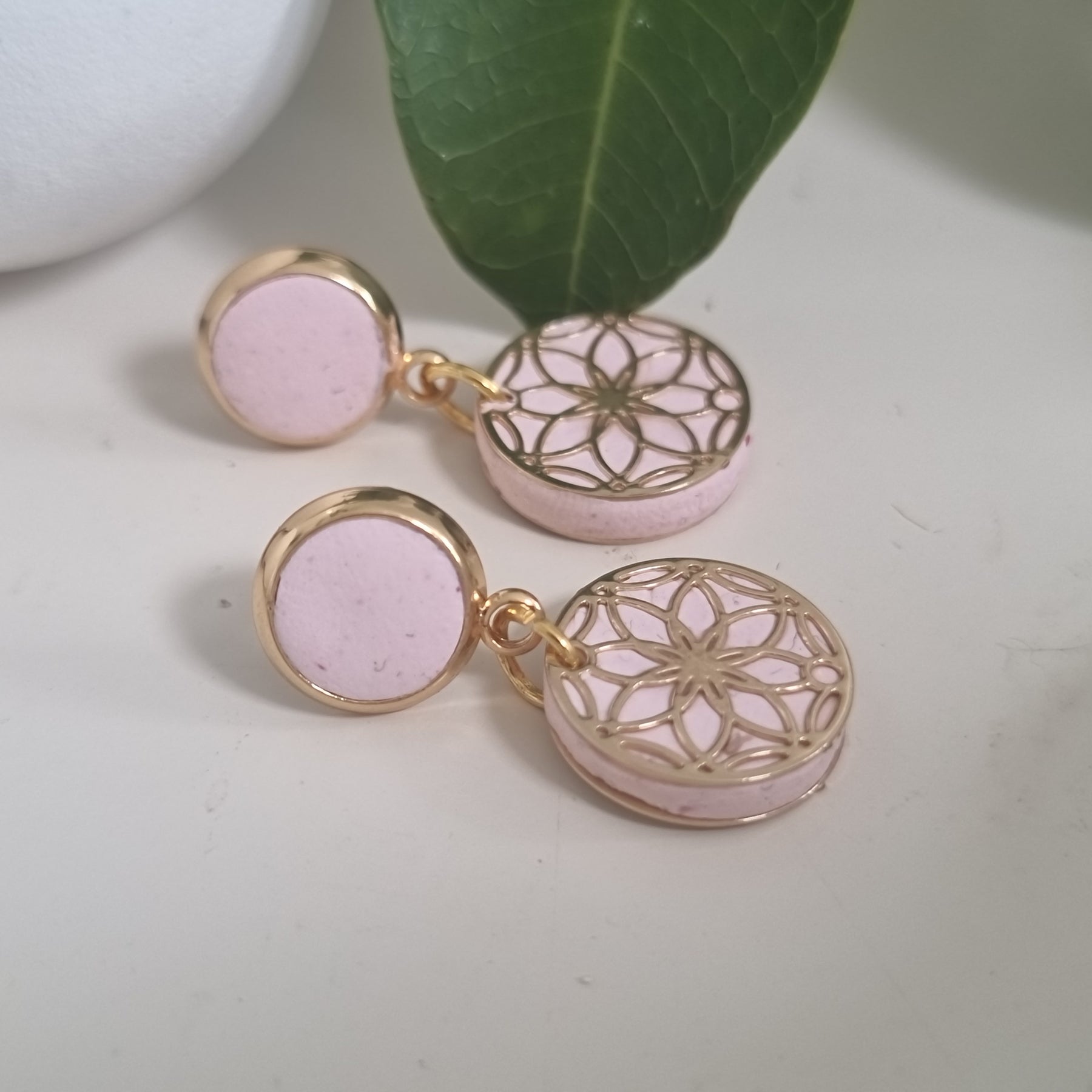 Blush Lace Dangles