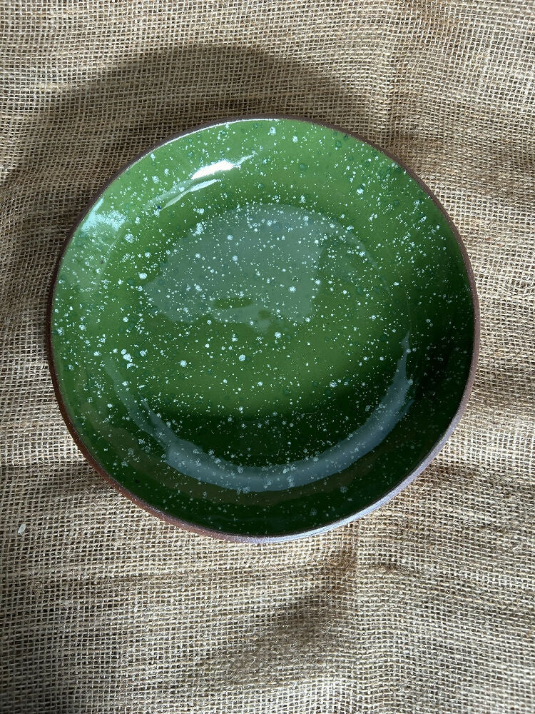 Green pottery sering bowl