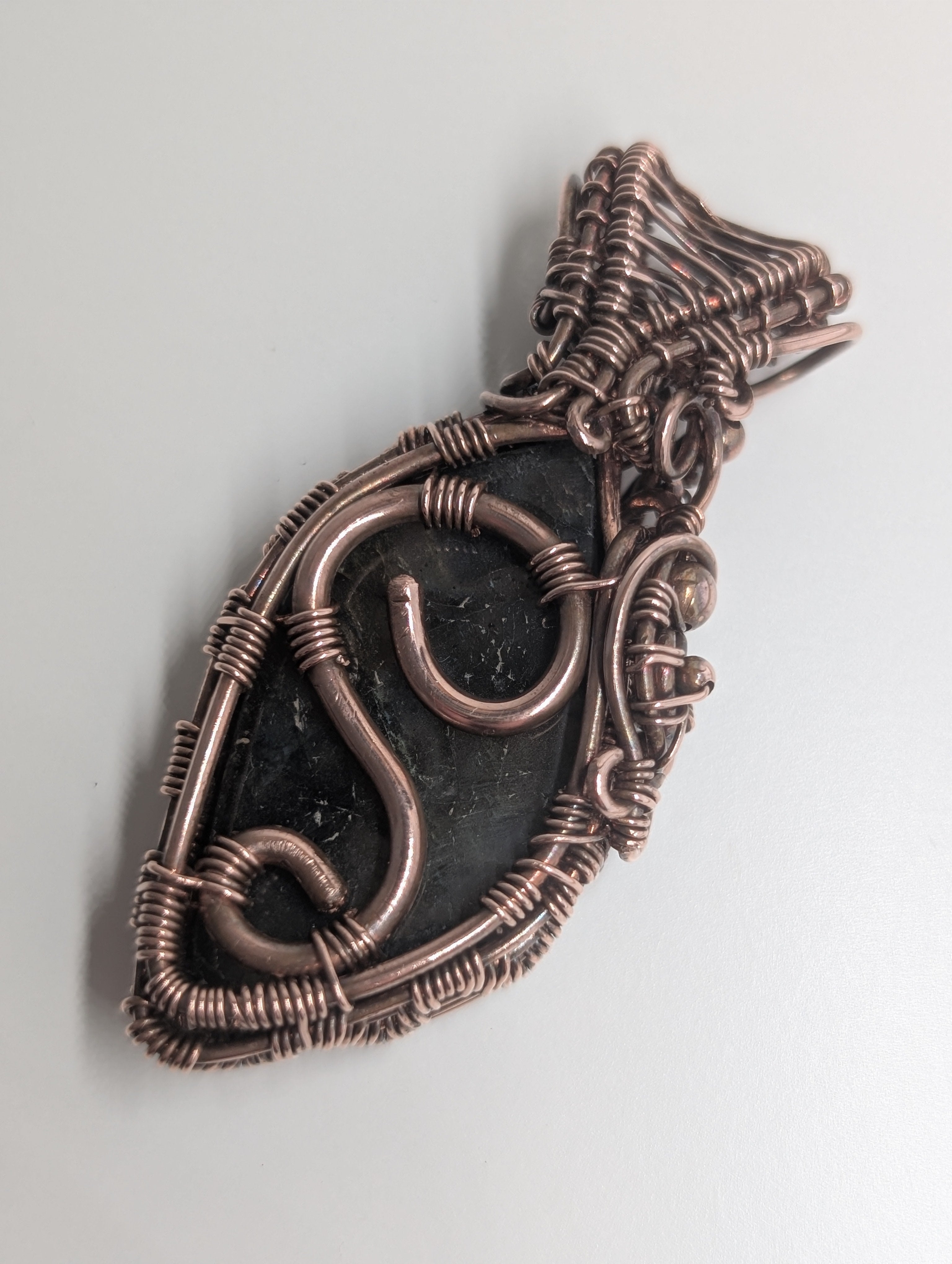 Eos - Labradorite & Oxidised Copper Pendant