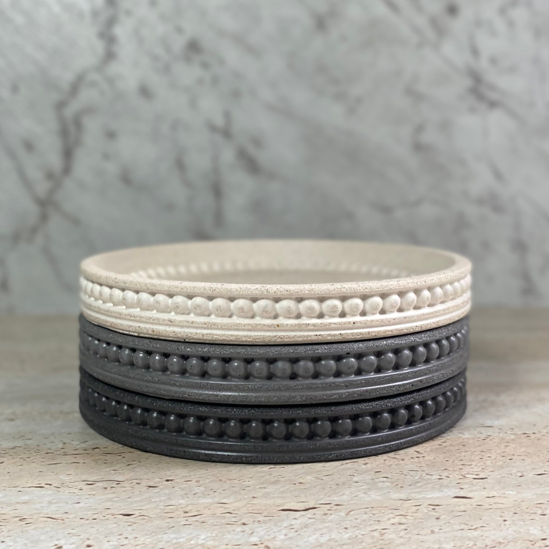 Round Decorative Platter | Textured decor collection