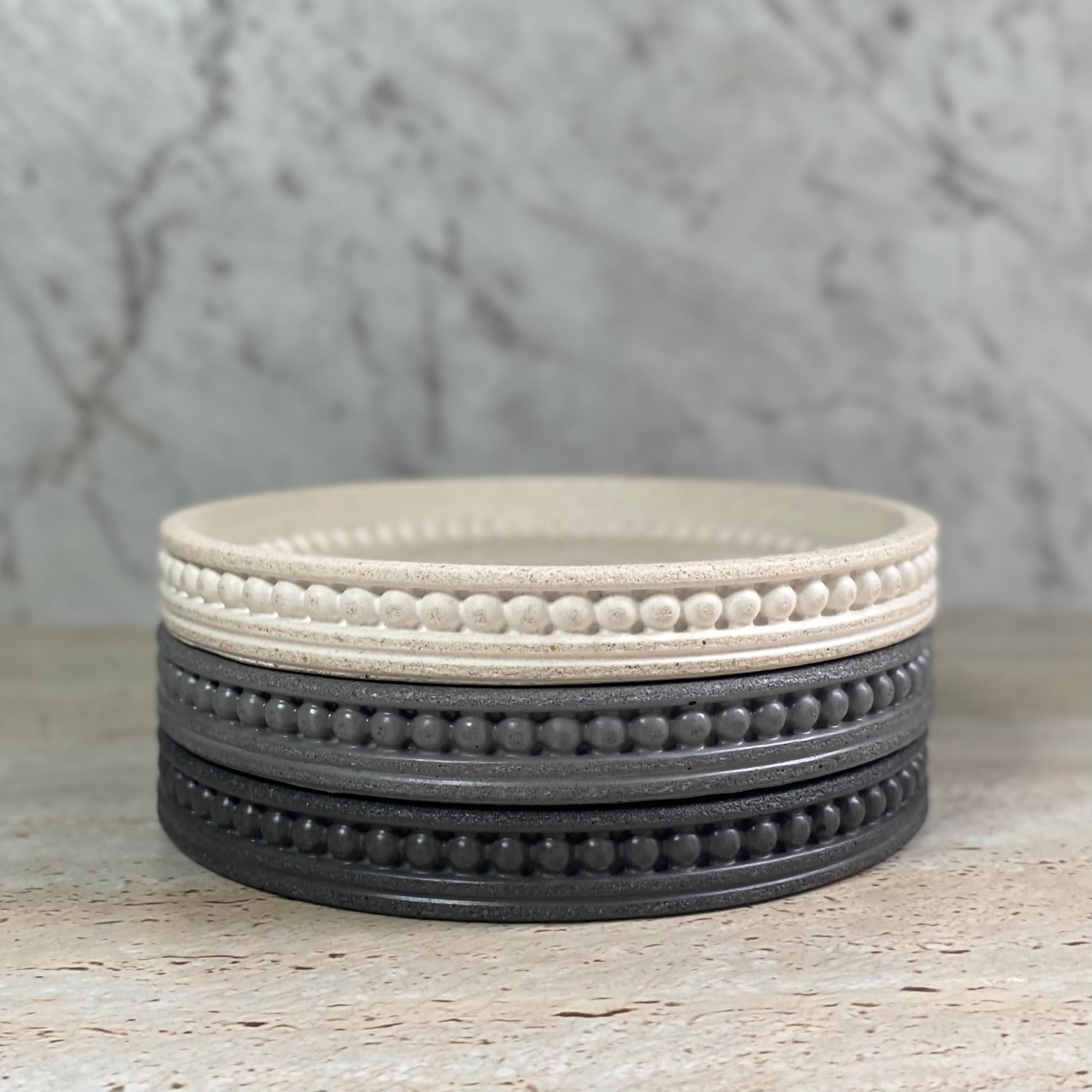Round Decorative Platter | Textured decor collection