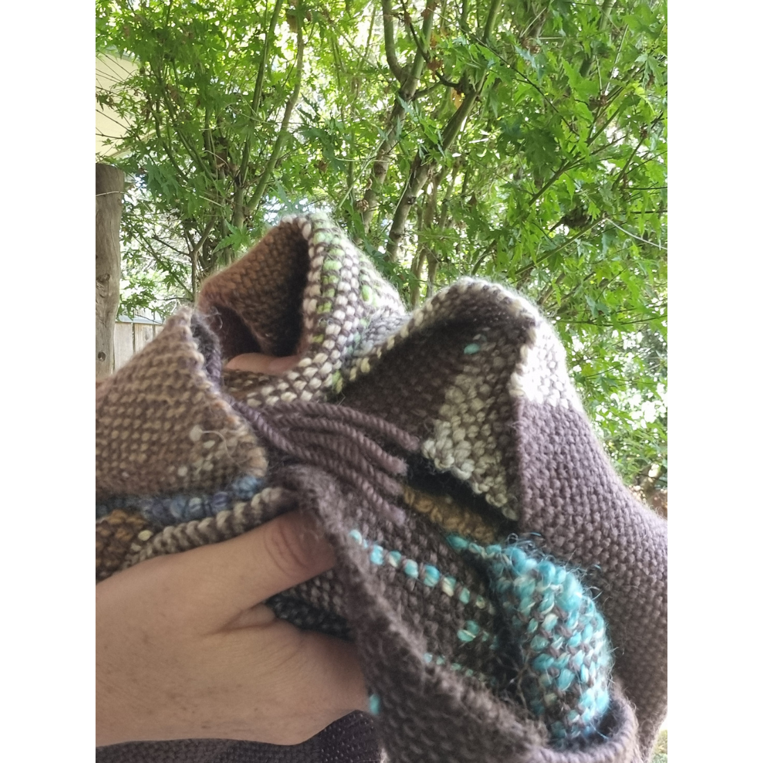'Kookaburra' handwoven wool scarf