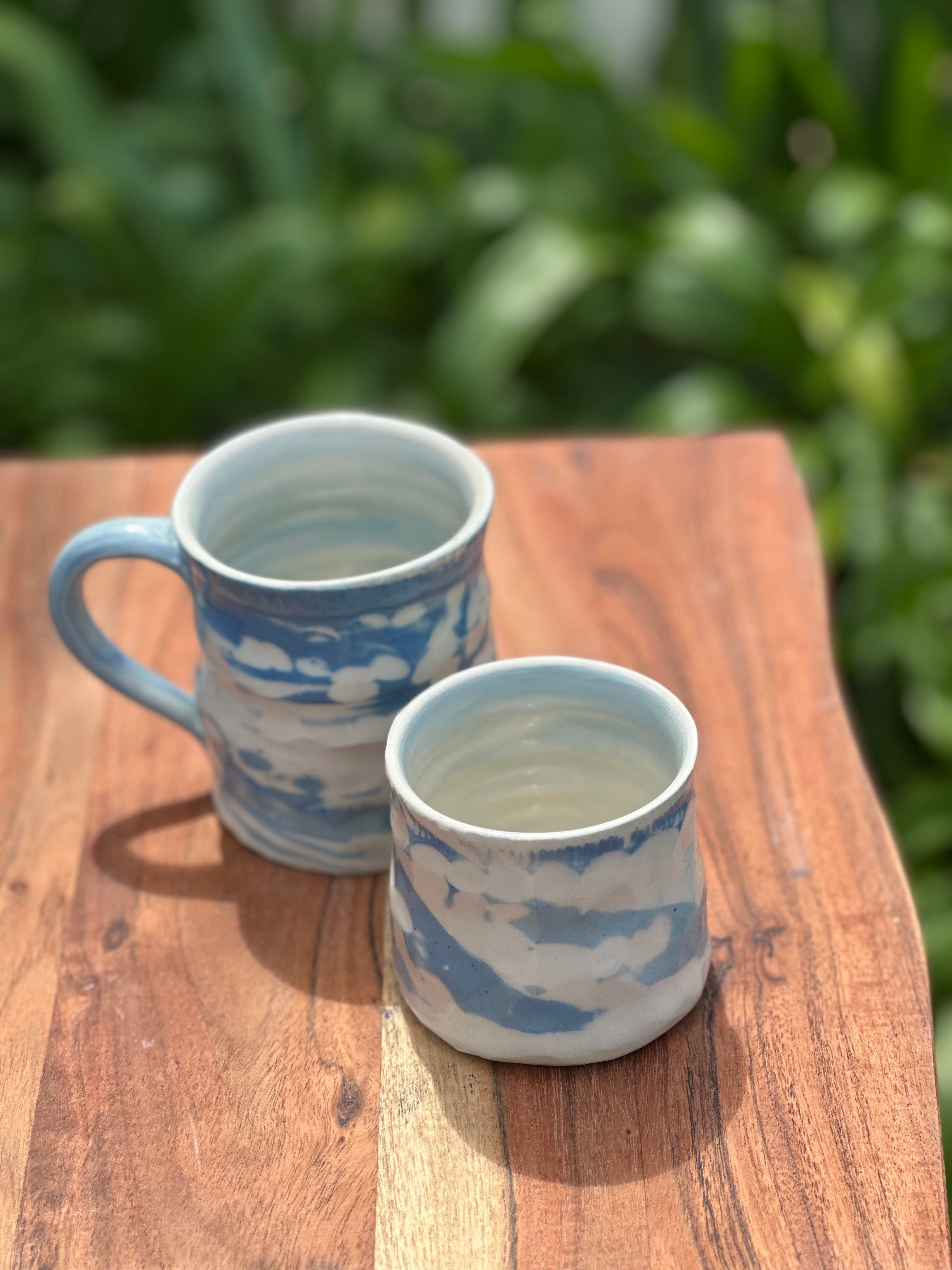 Blue Sky Mug and Tumbler - Handmade Ceramic Mug