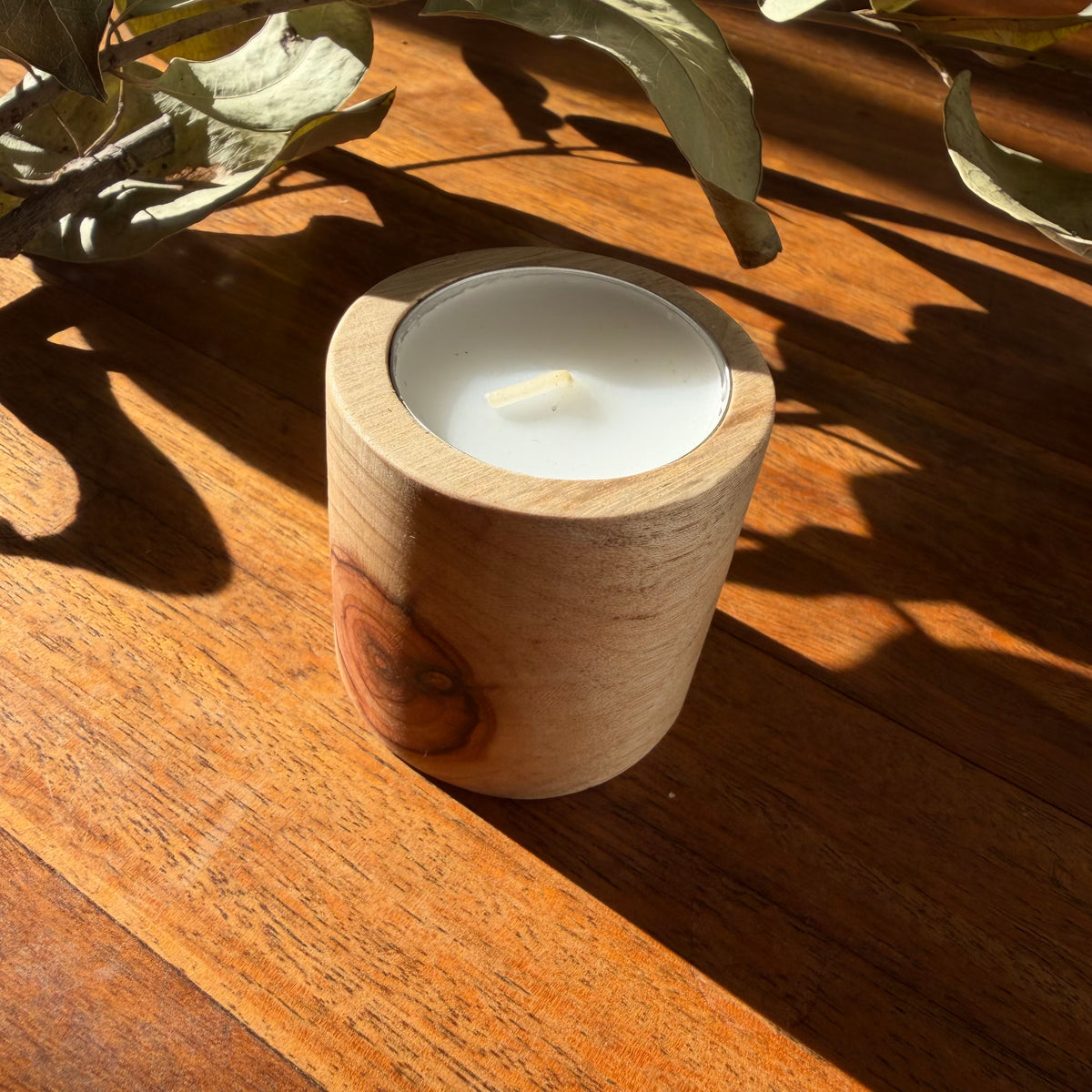 Wooden Tea Light Candle Holder