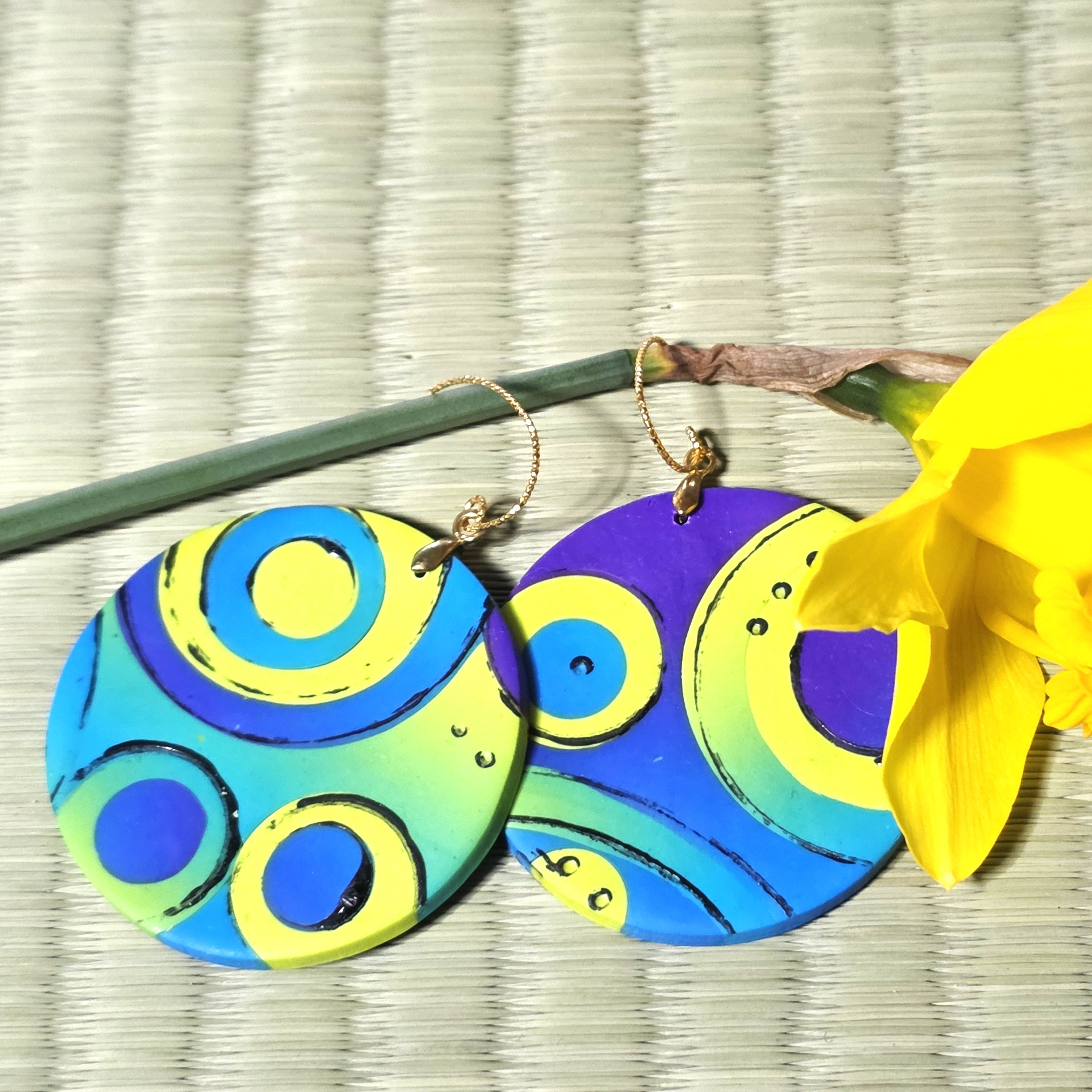 Bright Polymer Clay Earrings
