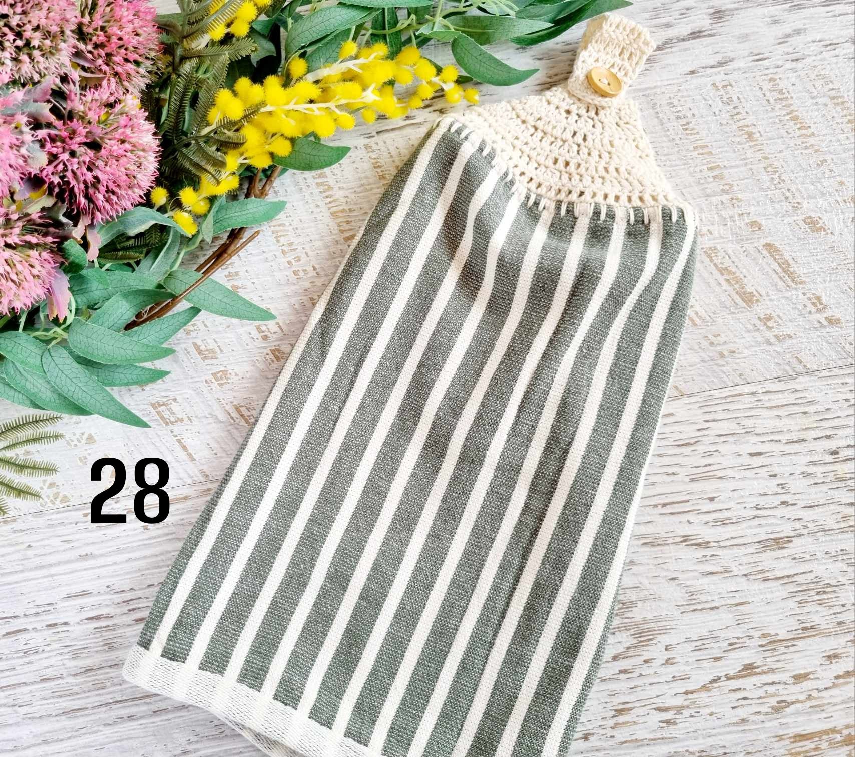 Kitchen Hand Towel | Hanging | Cotton | SINGLE LAYER - 9 Styles - 28-36
