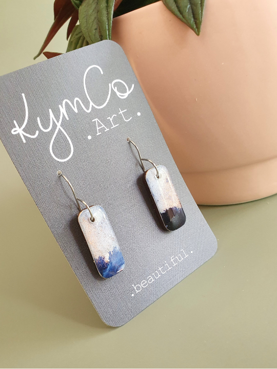 The Bubblegum Sky Collection | Resin art jewellery | Small and medium dangle earrings