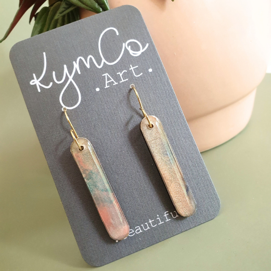 The Bubblegum Sky Collection | Resin art jewellery | Small and medium dangle earrings