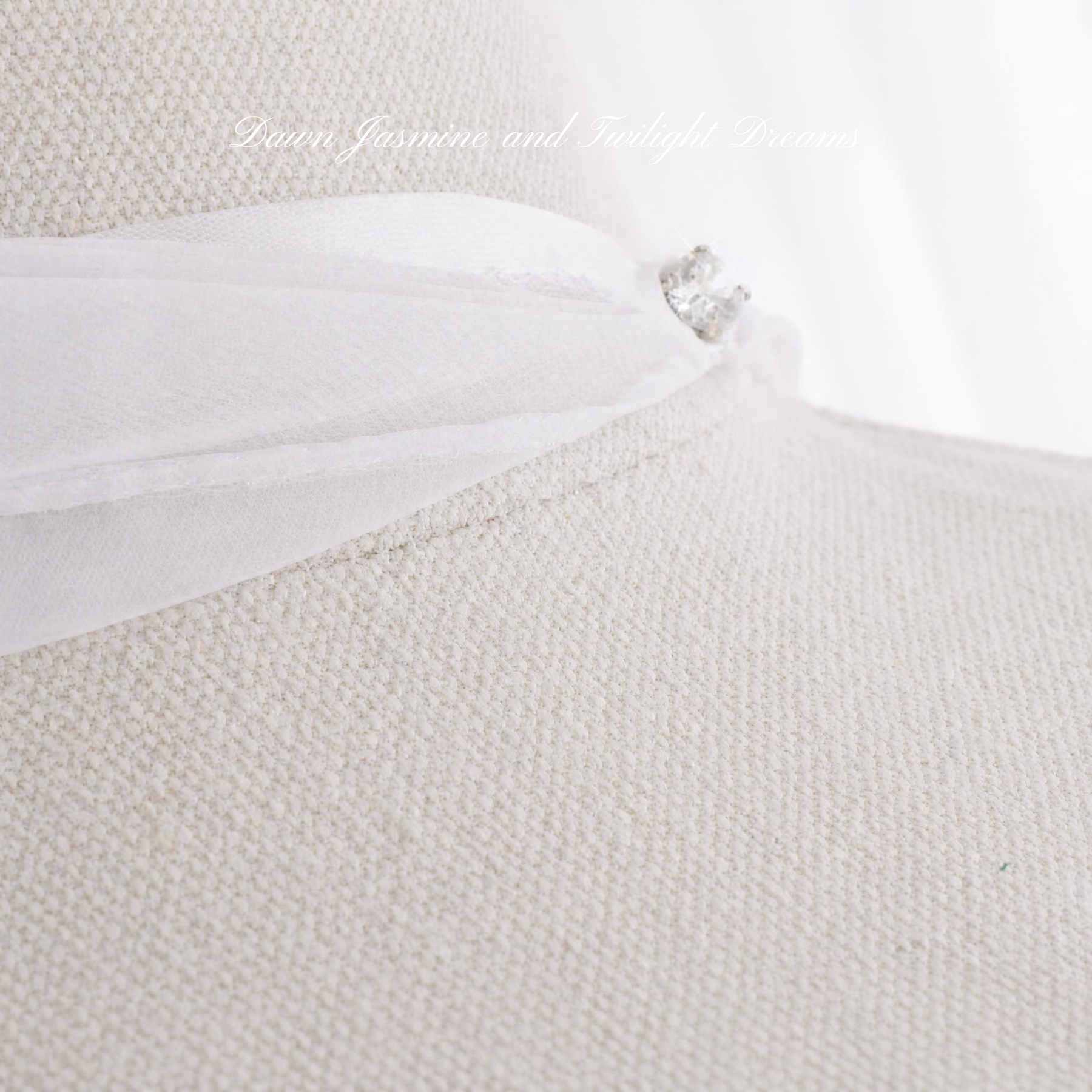 100% Silk Chiffon Center-Split Bridal Cape with Swarovski Crystal Button | The Aria