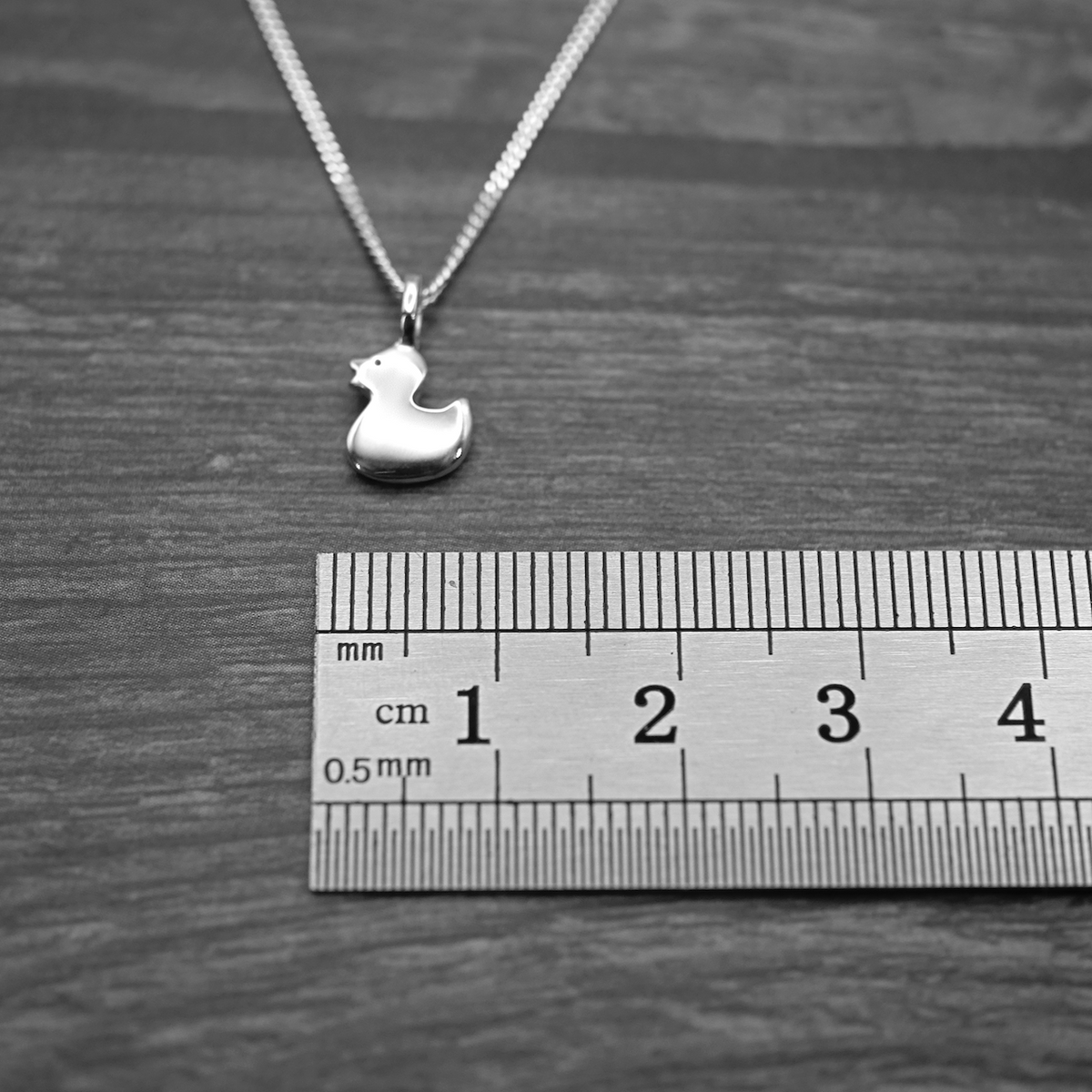 Tiny Duck - Handmade Sterling Silver Pendant with Chain