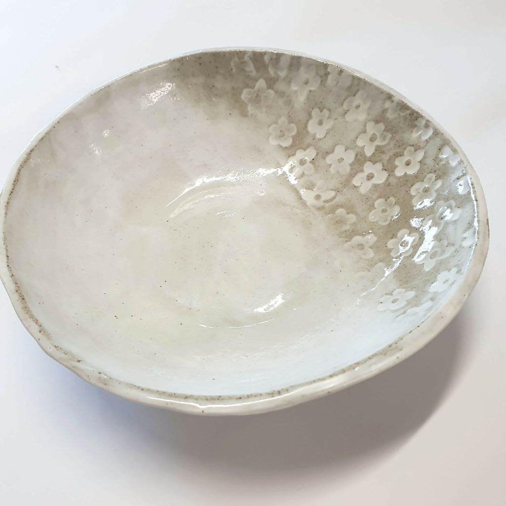 Handmade white serving bowl - Daisy Bowl - Julie Ann Smith - Yallingup Art Studio