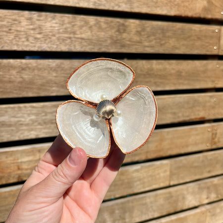 Trinket Dish With Scallop & Pearls