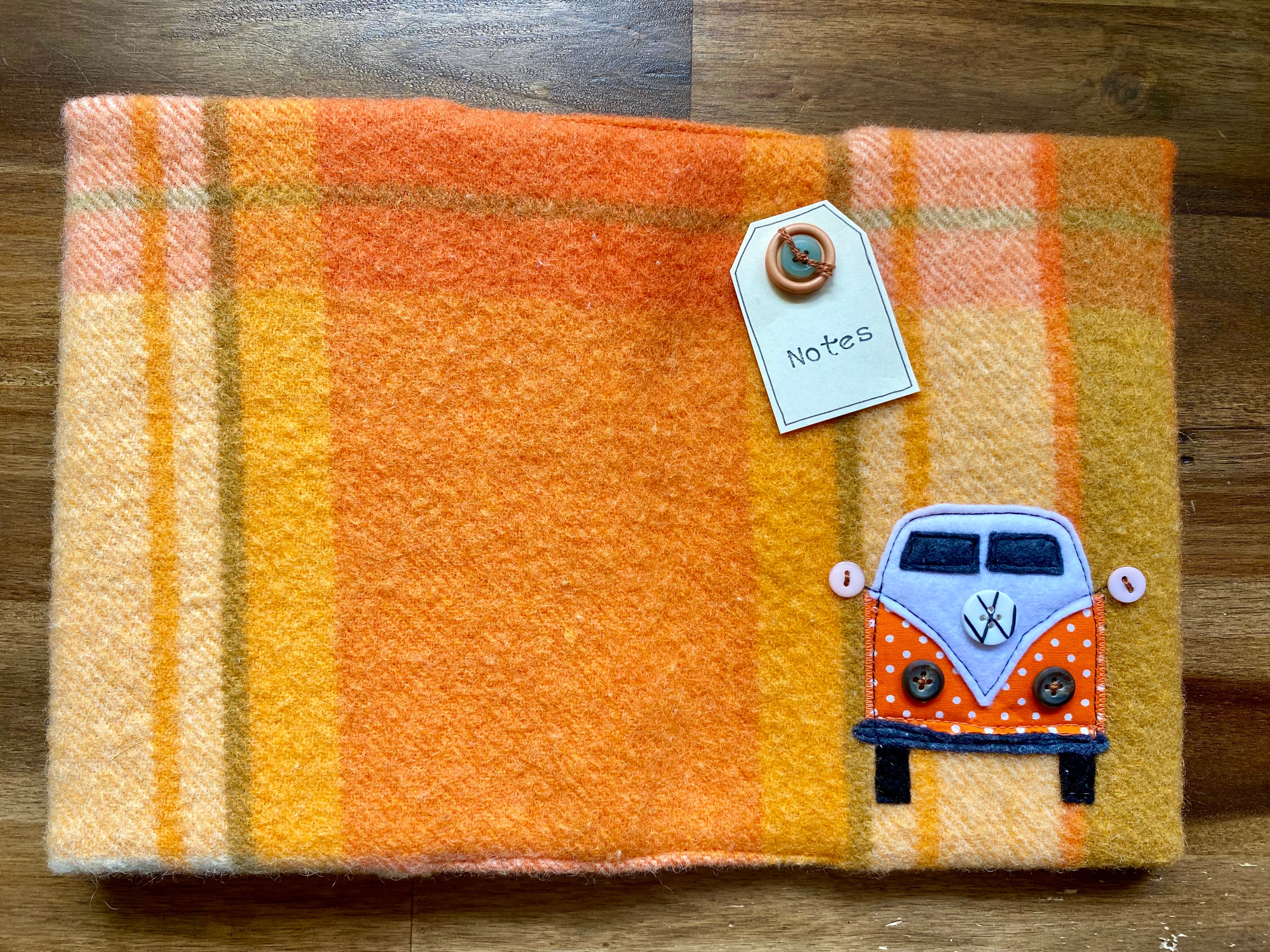 A5 Upcycled Notebook Kombi - Orange