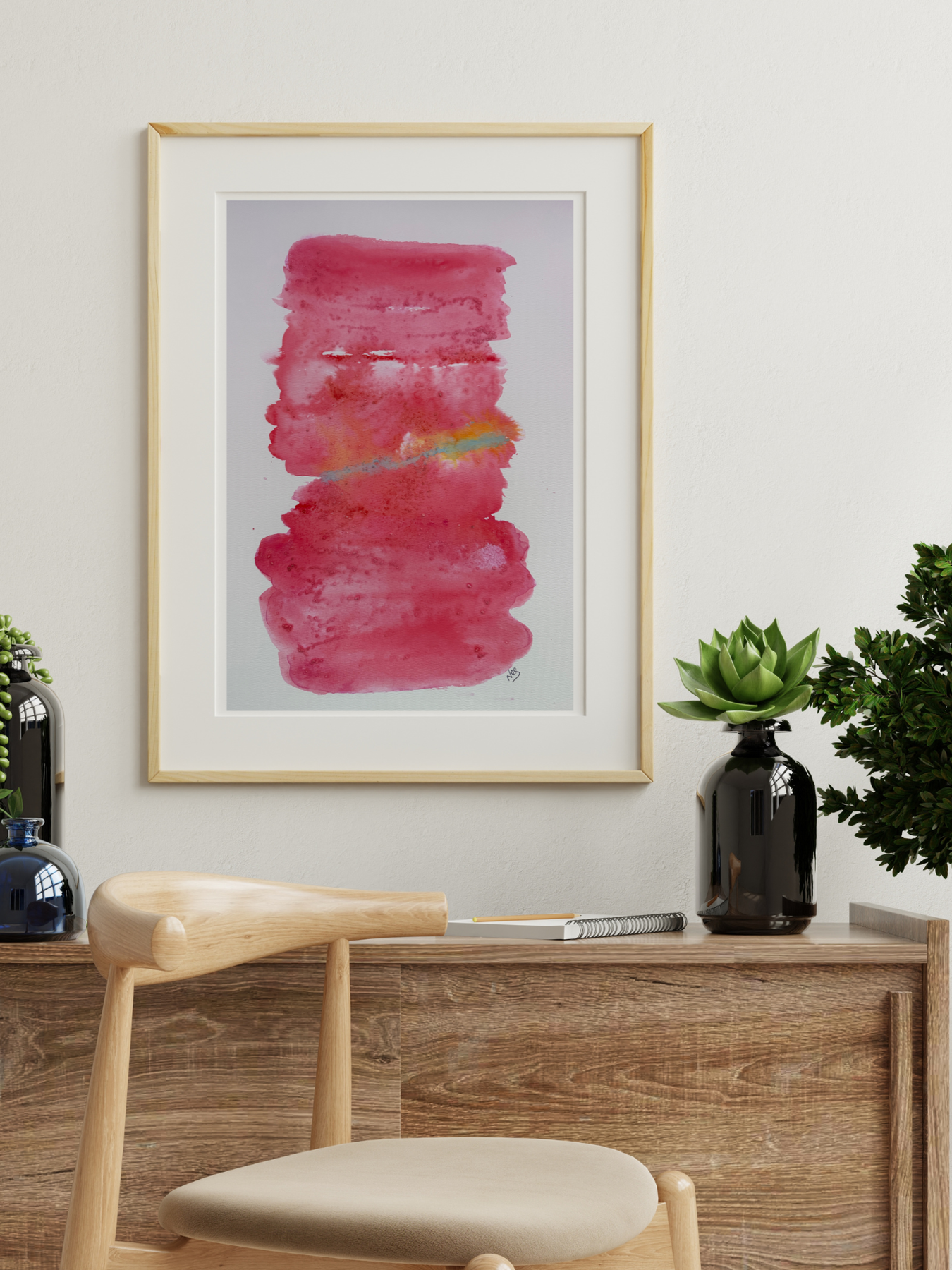 Original Abstract Watercolour - Summer Held On