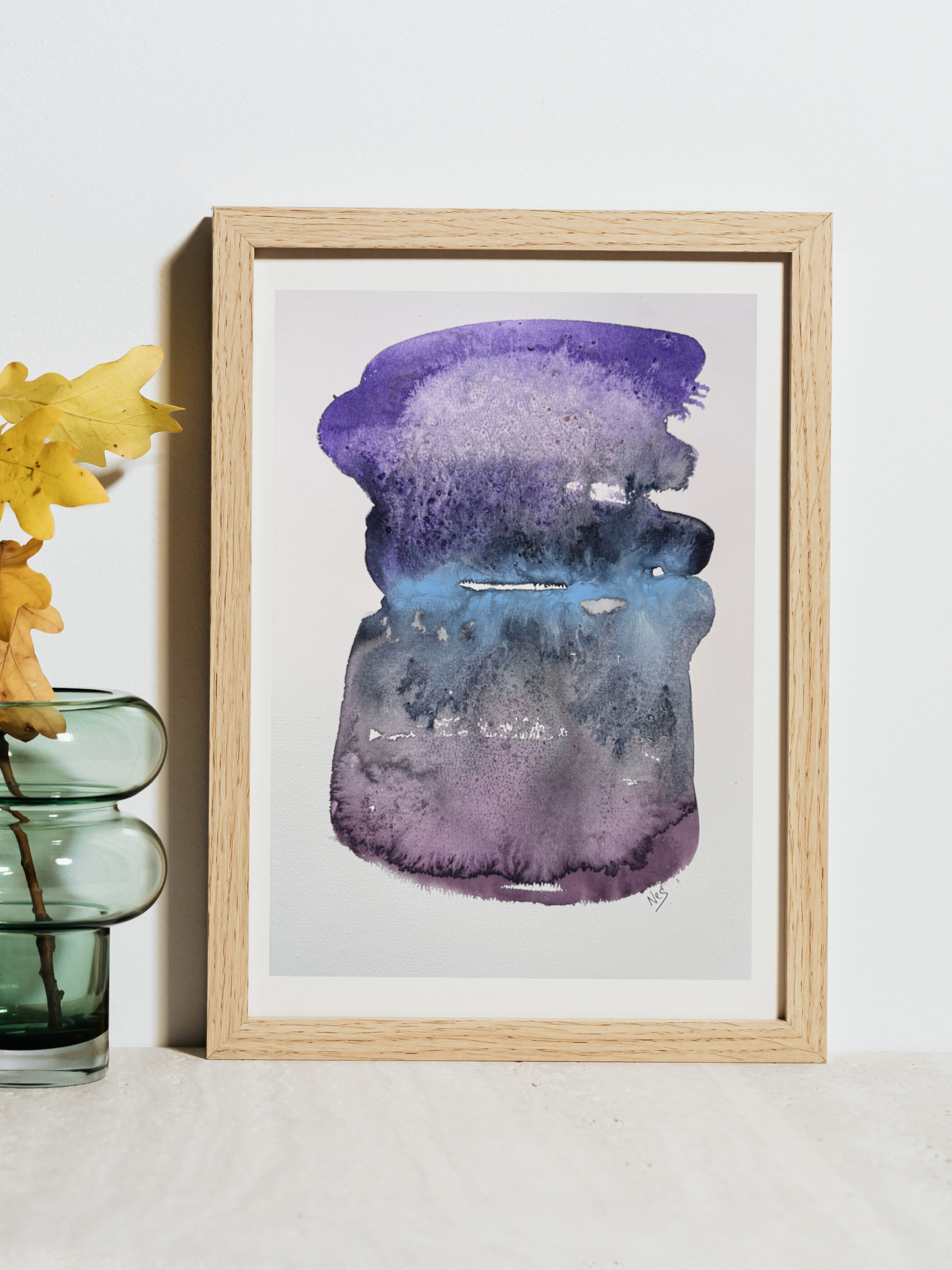 Original Abstract Watercolour - Where Evening Gathered