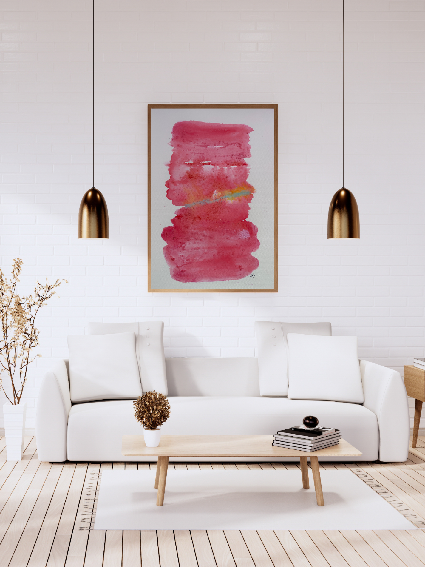 Original Abstract Watercolour - Summer Held On