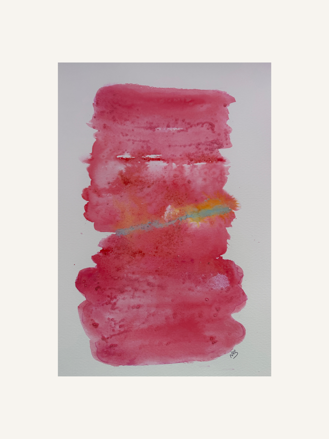 Original Abstract Watercolour - Summer Held On