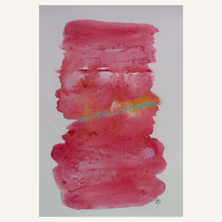 Original Abstract Watercolour - Summer Held On