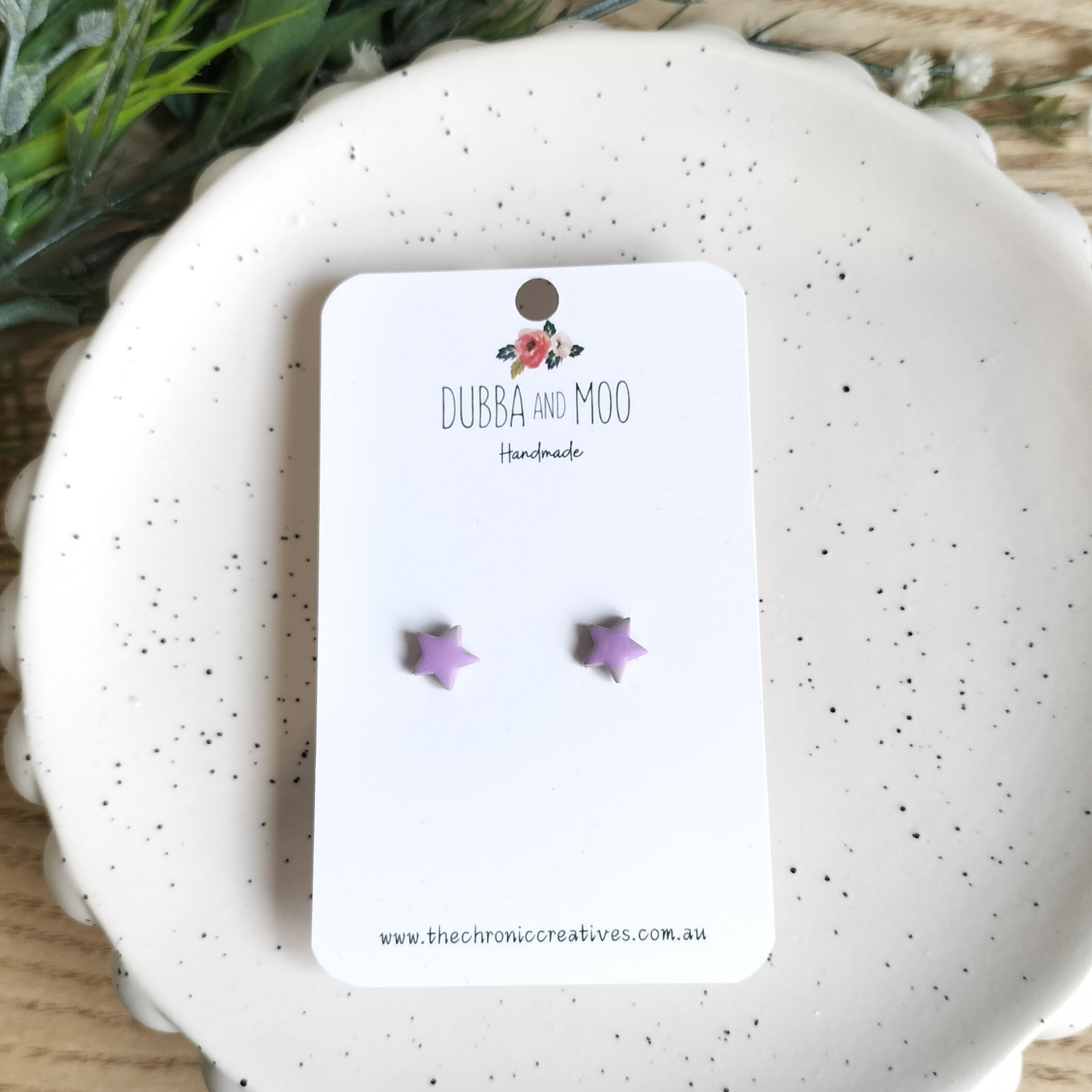 Mini Star Studs Polymer Clay - 9mm in 20 Colour Options