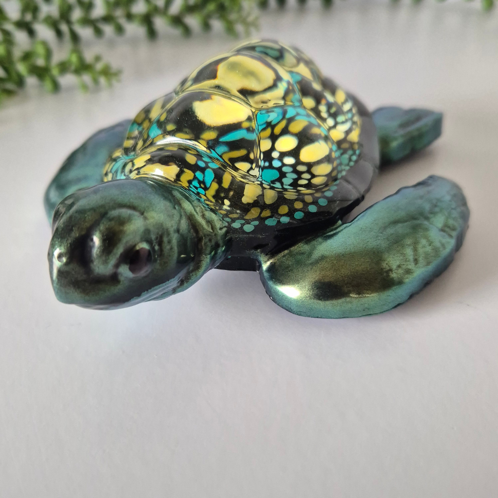 Handpainted Contemporary Indigenous Design Sea Turtle