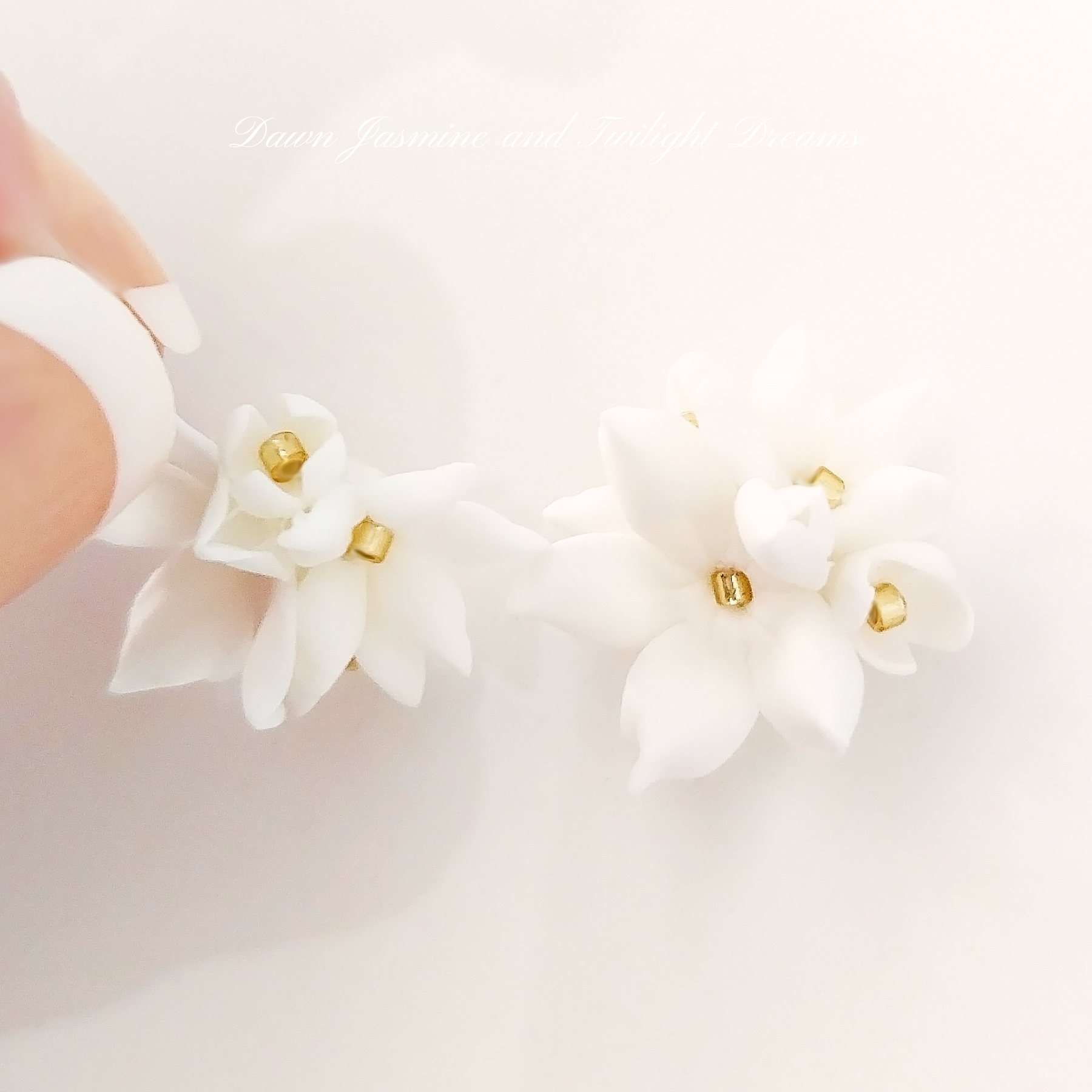 Handsculpted Cold Porcelain Floral Bridal Earrings | The Posy