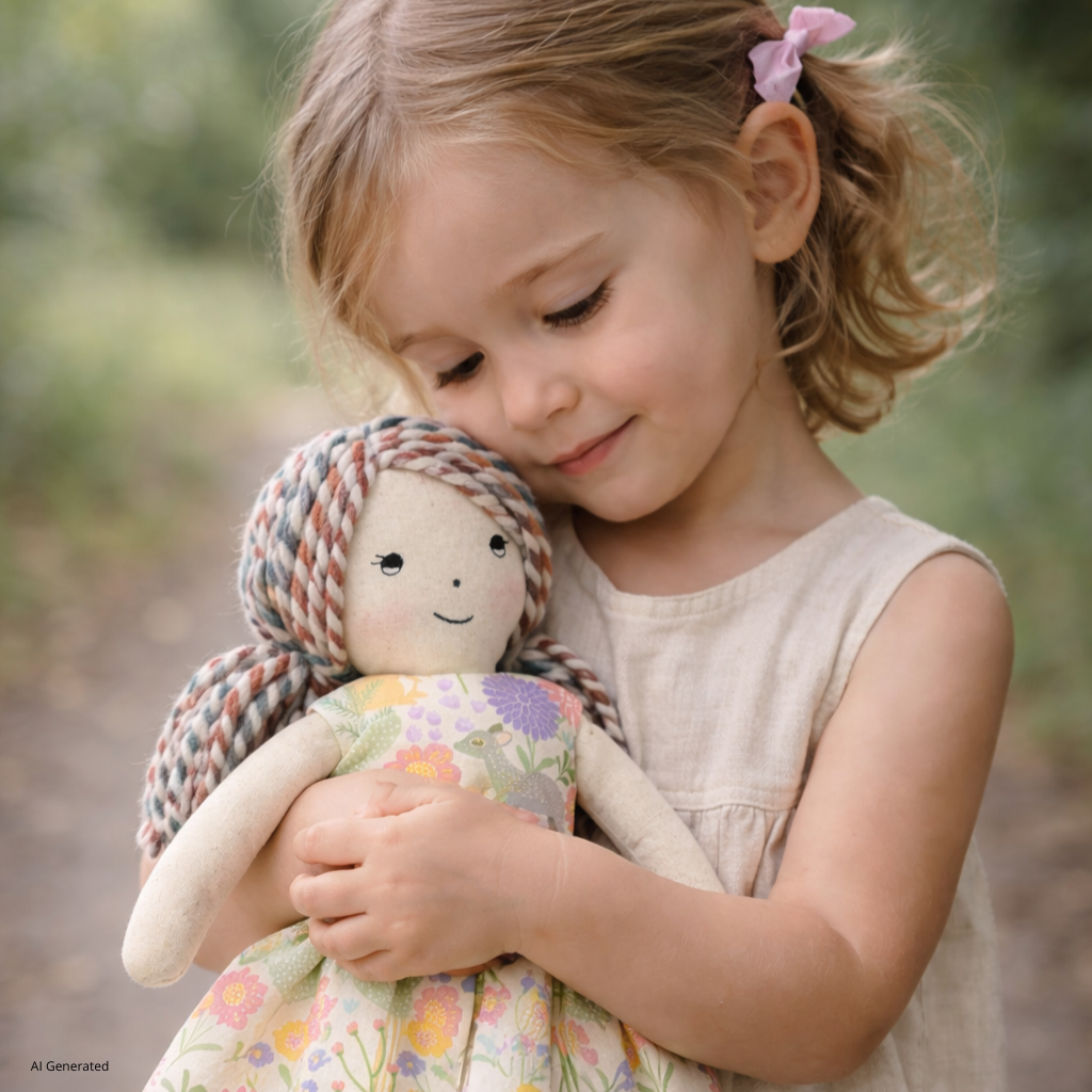Handmade Fabric Doll (35cm)- Bella